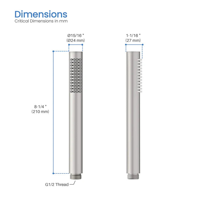Casa Fixtures - Handheld Shower Head - Halo Metal Handheld Shower Head (HS102)
