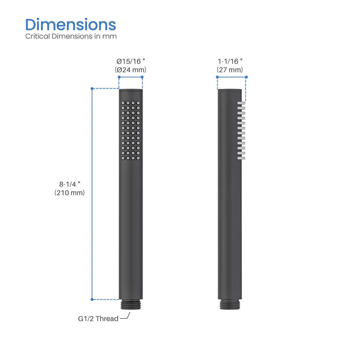 Casa Fixtures - Handheld Shower Head - Halo Metal Handheld Shower Head (HS102)
