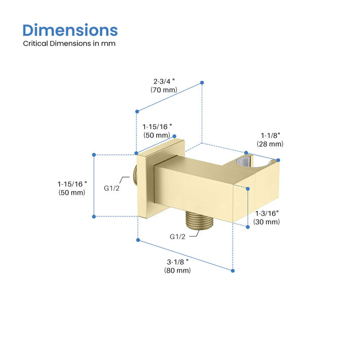 Casa Fixtures - Handshower Holder - Quadro Wall Mounted Angle Adjustable Handheld Shower Holder (HSH101)
