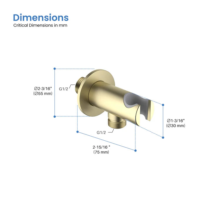 Casa Fixtures - Handshower Holder - Halo Wall Mounted Handheld shower Holder (HSH102)