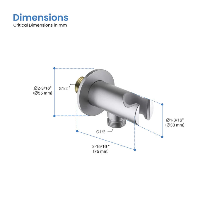 Casa Fixtures - Handshower Holder - Halo Wall Mounted Handheld shower Holder (HSH102)