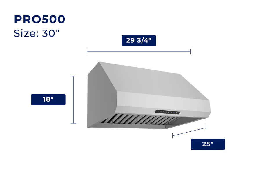Hauslane - Under Cabinet/Wall-Mounted Range Hoods - PRO500 Ducted Range Hood