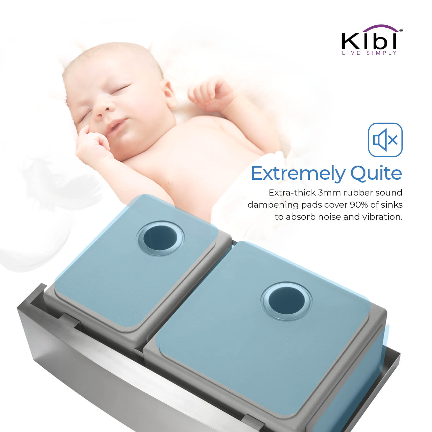 KIBI 33″ Handcrafted Farmhouse Apron Double Bowl Stainless Steel Kitchen Sink K1-DF33