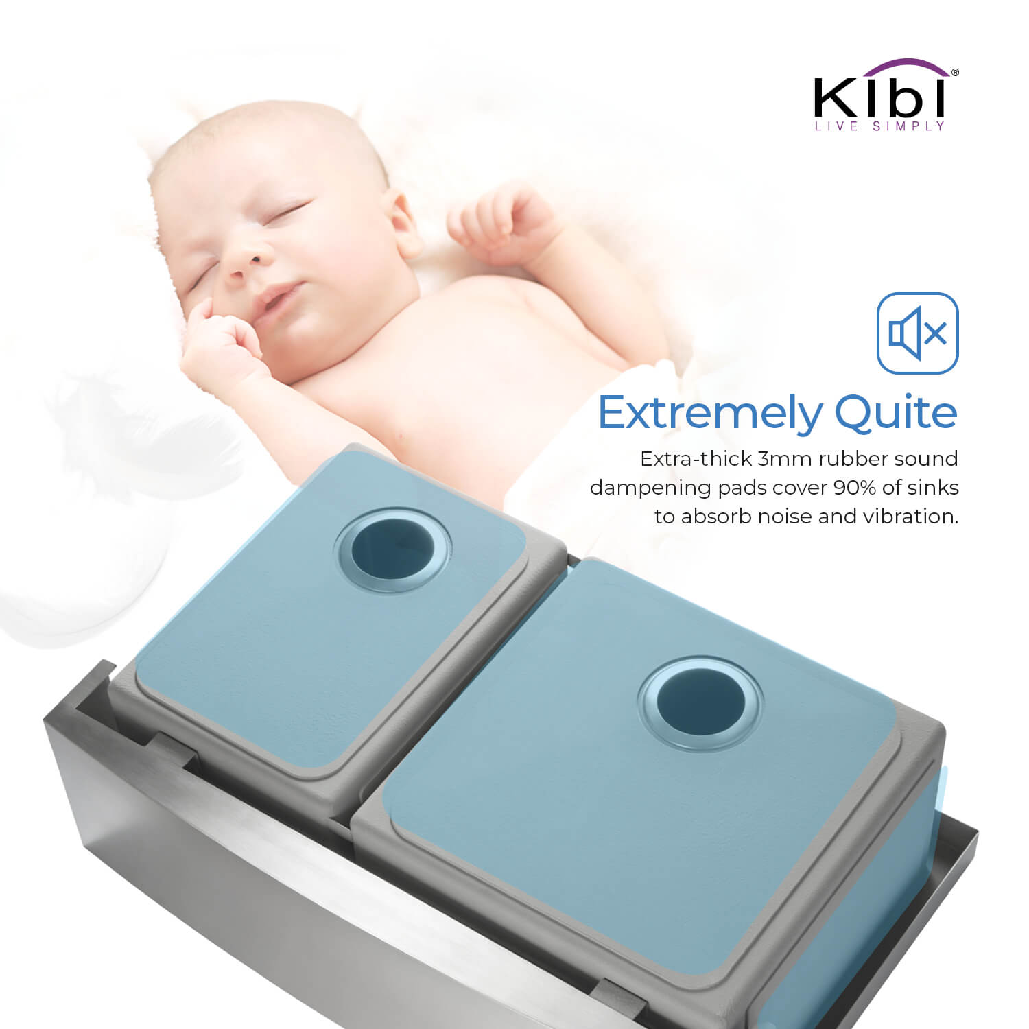 KIBI 36″ Handcrafted Farmhouse Apron Double Bowl Stainless Steel Kitchen Sink K1-DF36