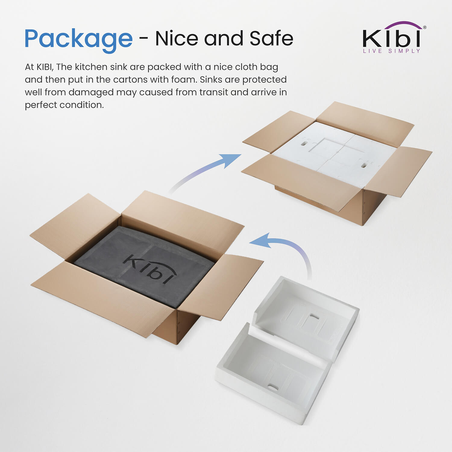 KIBI 14″ Undermount Single Bowl Stainless Steel Kitchen Sink K1-S14