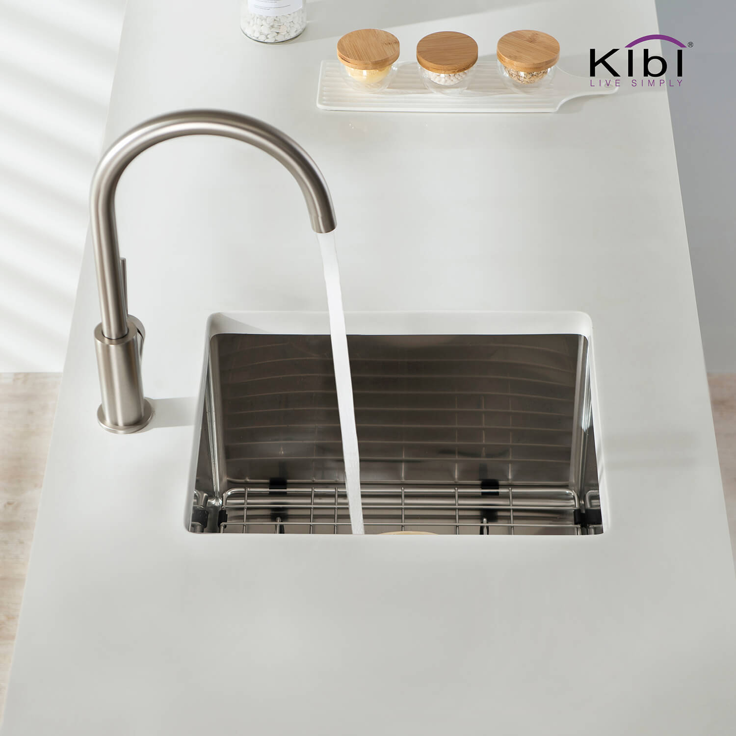 KIBI 14″ Undermount Single Bowl Stainless Steel Kitchen Sink K1-S14