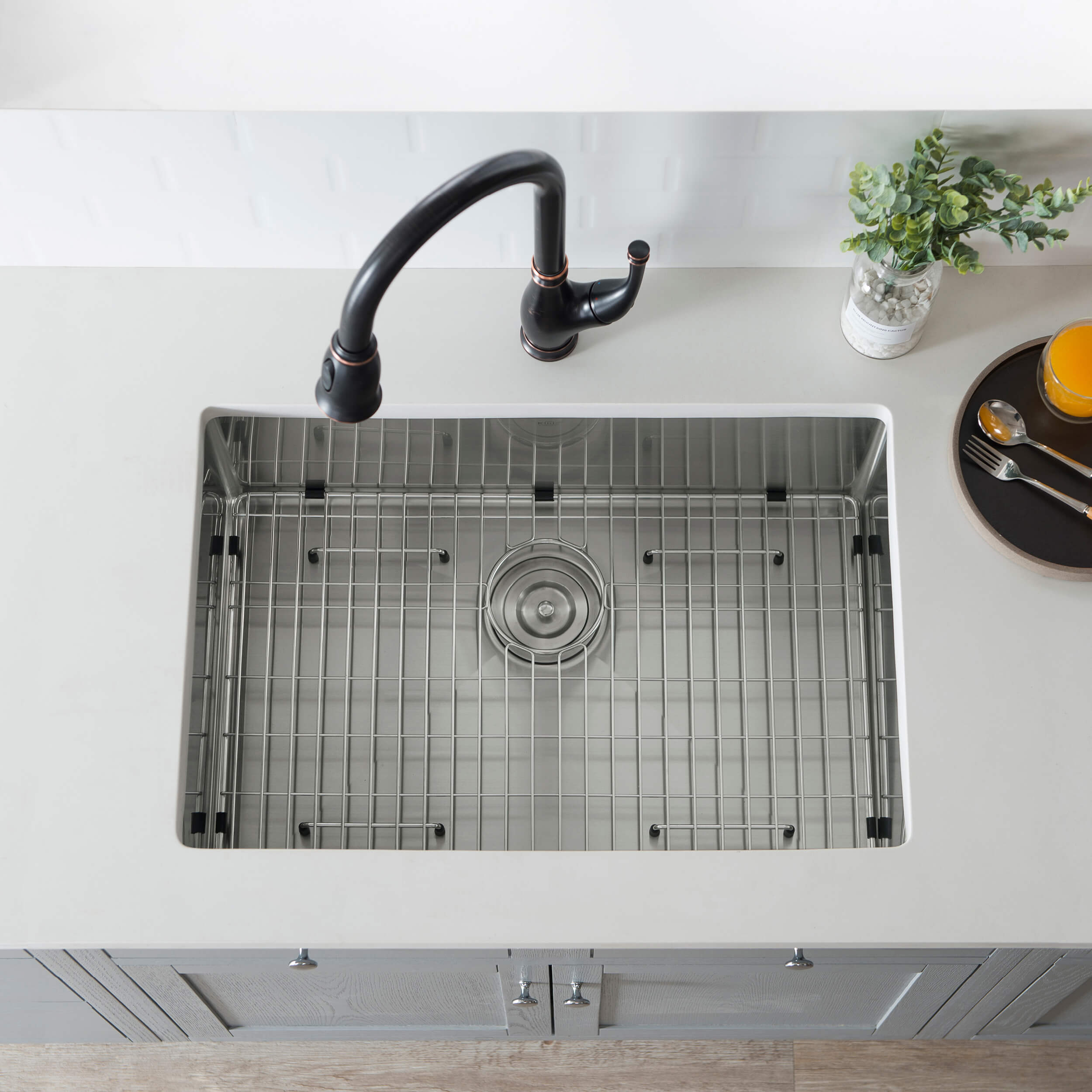 KIBI 26″ Undermount Single Bowl Stainless Steel Kitchen Sink K1-S26