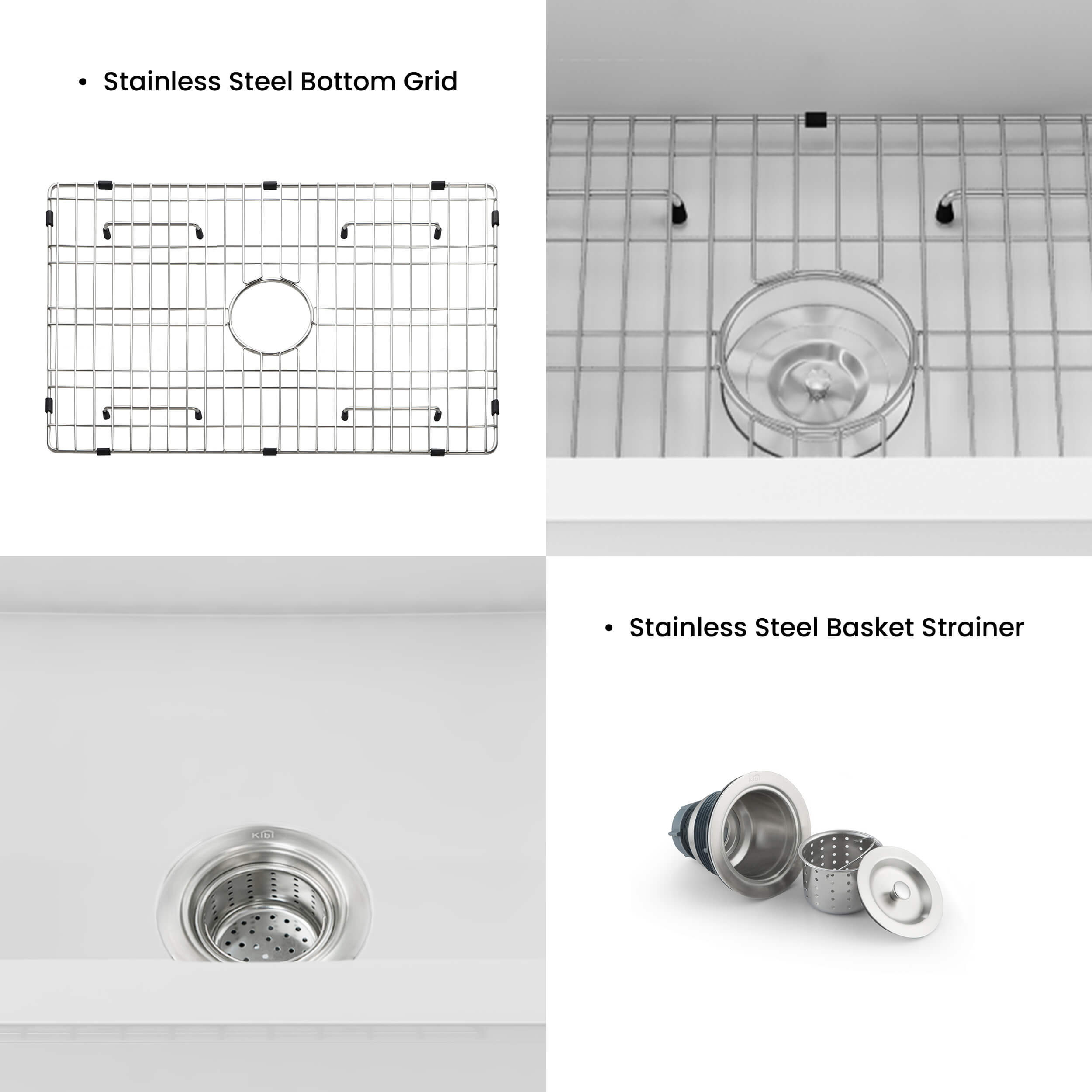 KIBI 30″ Fireclay Undermounted Kitchen Sink Landis Series K2-S30