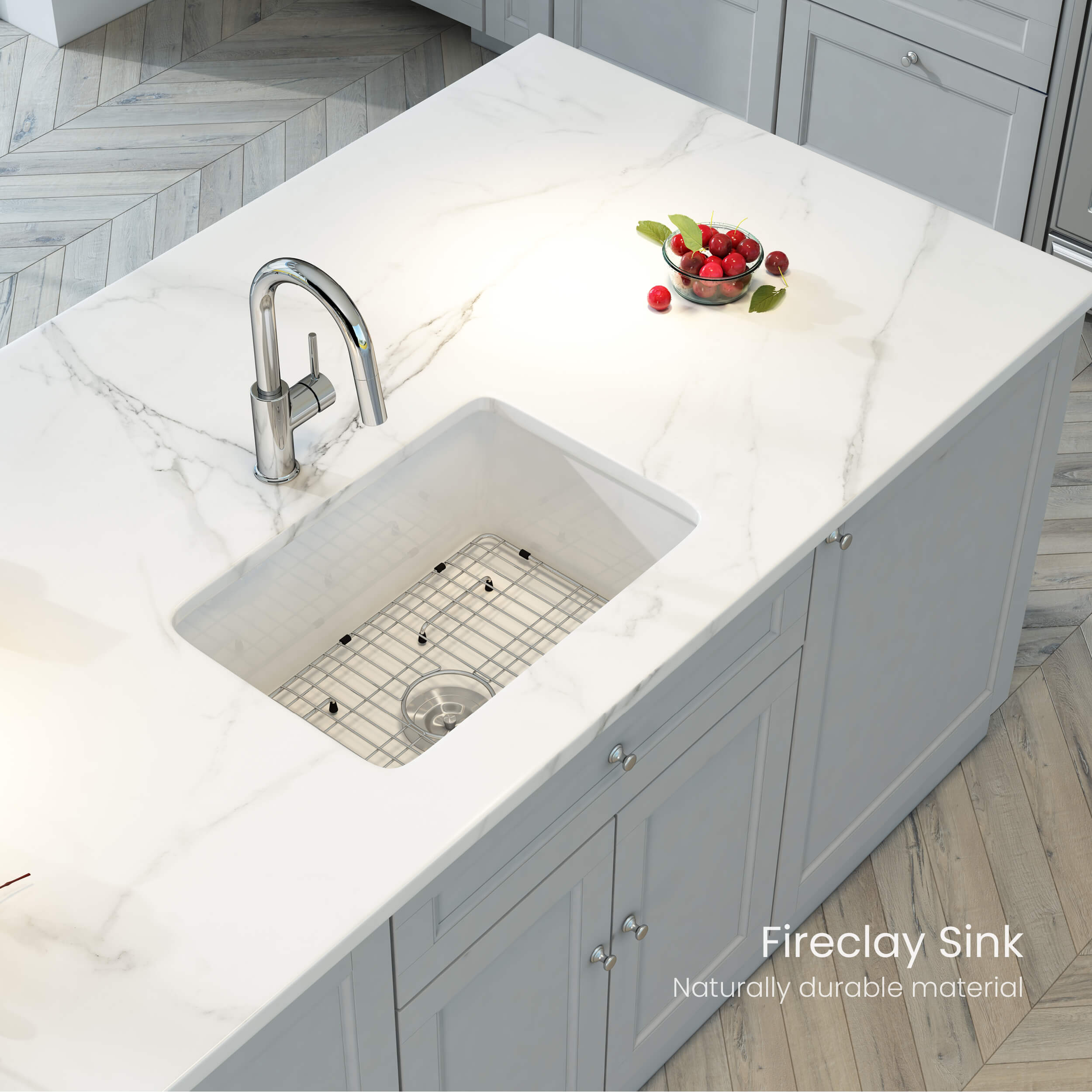 KIBI 30″ Fireclay Undermounted Kitchen Sink Landis Series K2-S30