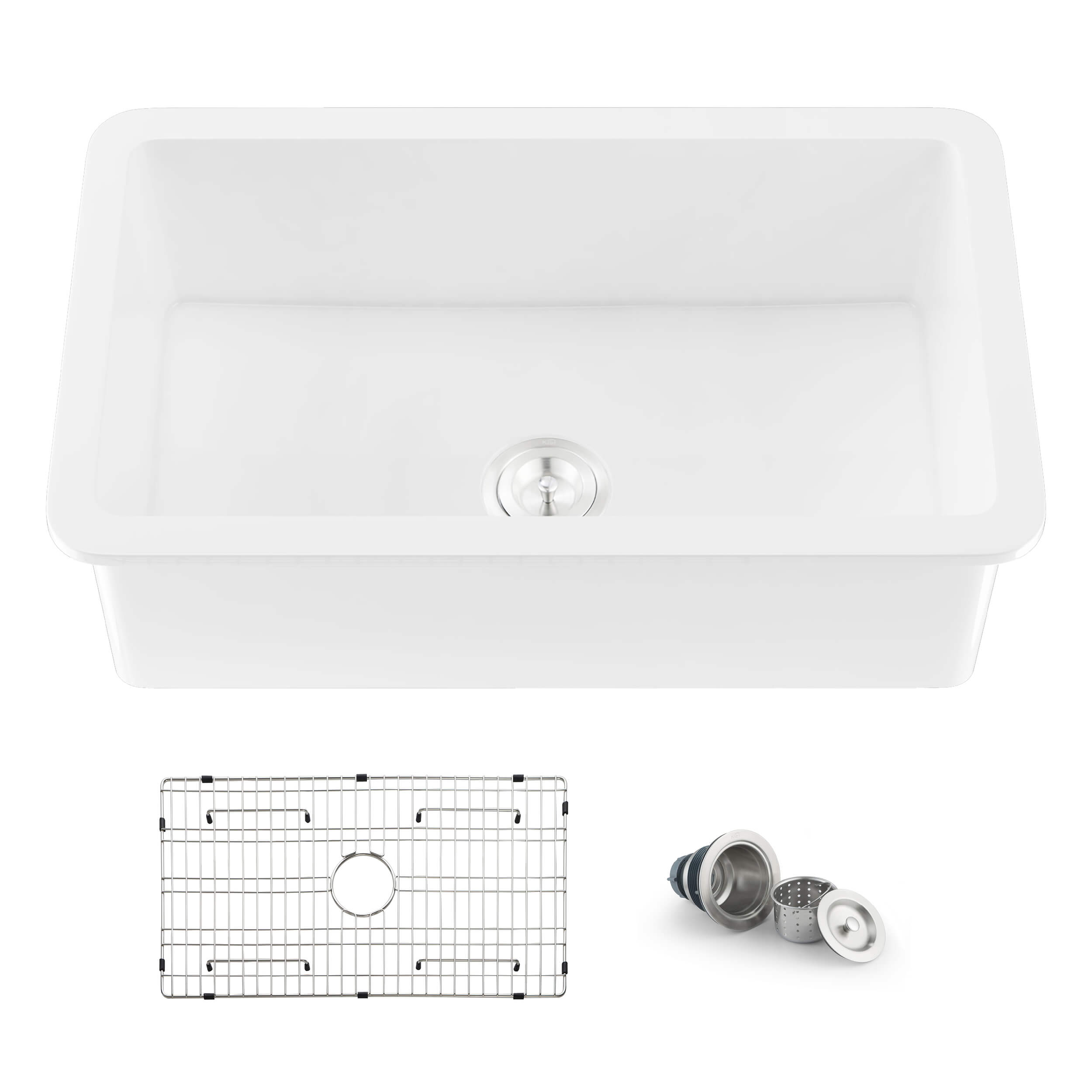 KIBI 32″ Fireclay Undermounted Kitchen Sink Landis Series K2-S32