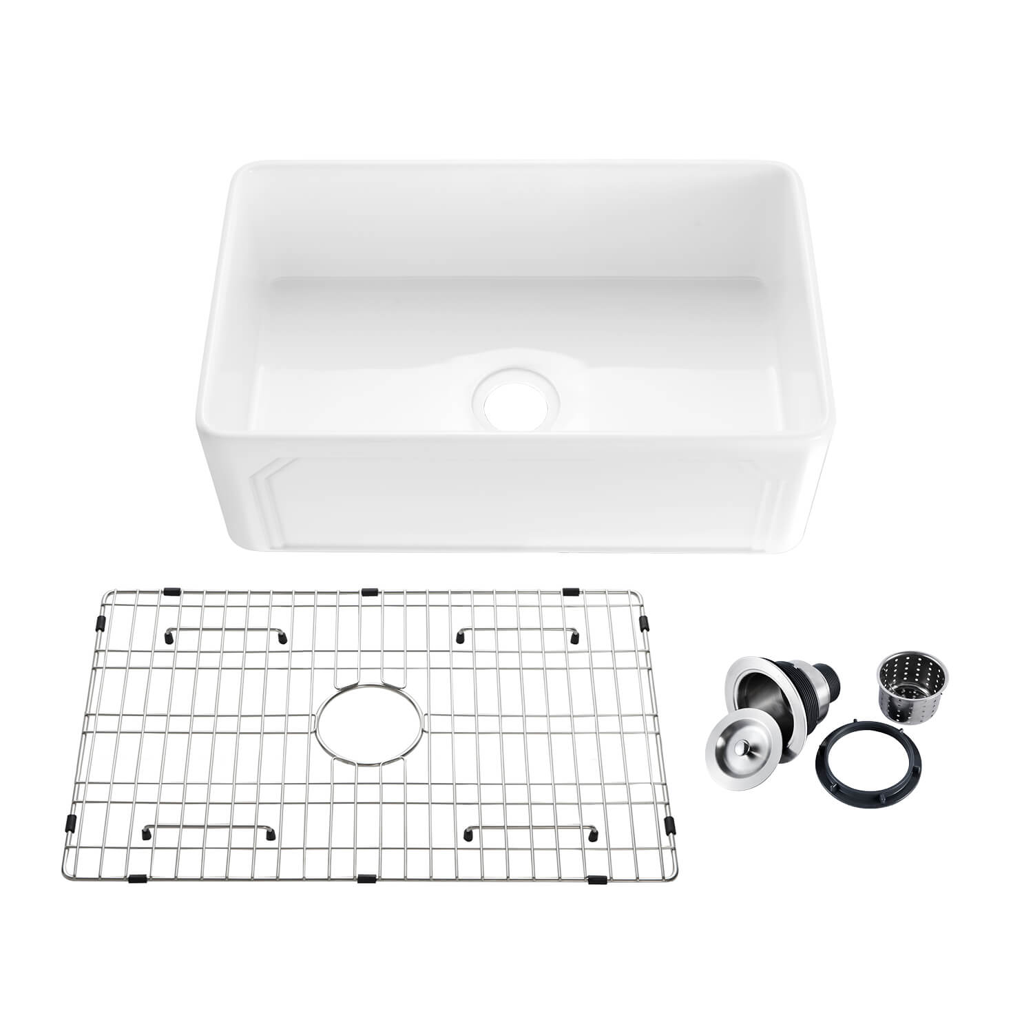 KIBI 30″ Fireclay Farmhouse Kitchen Sink Arch Series K2-SF30AR