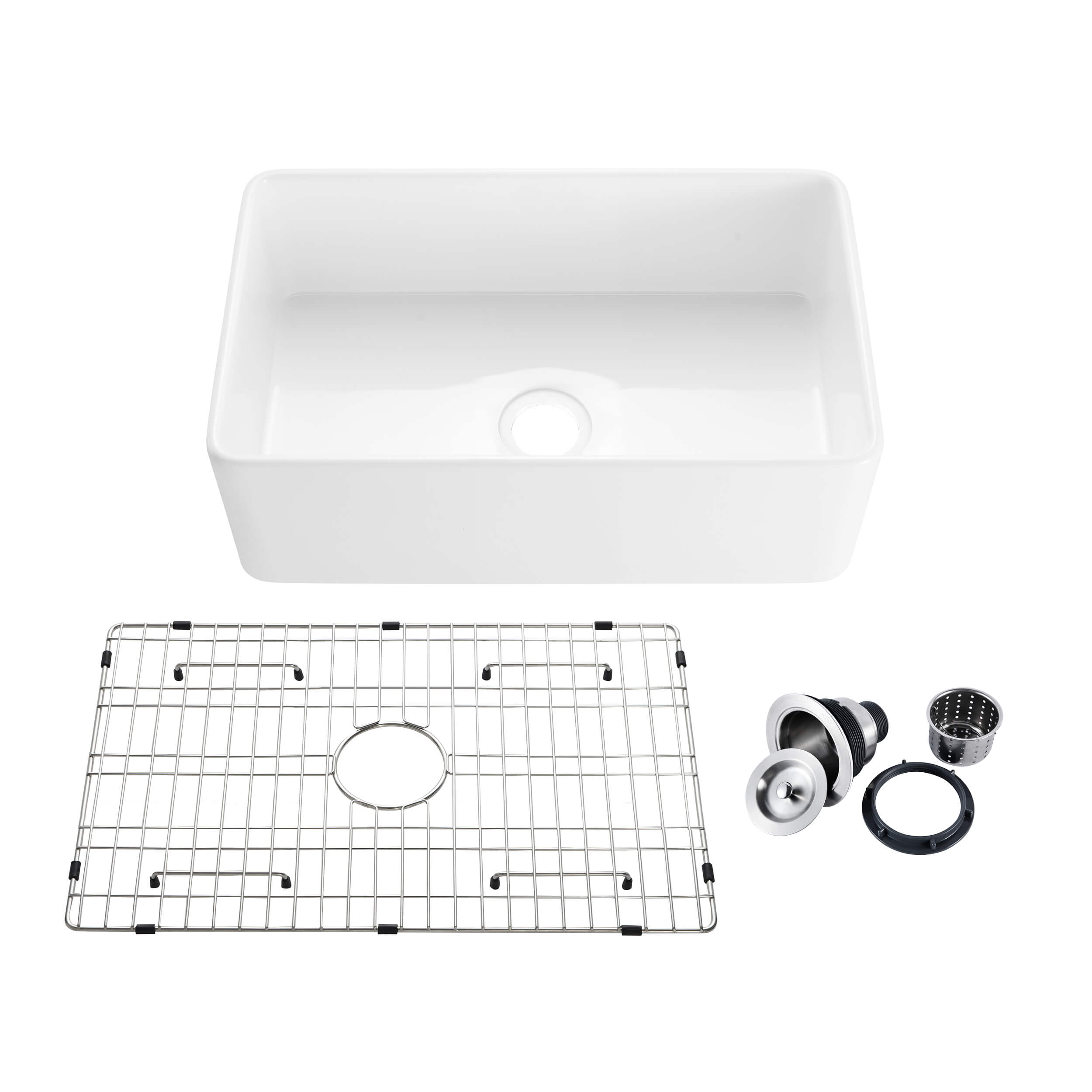 KIBI 30″ Fireclay Farmhouse Kitchen Sink Pure Series K2-SF30