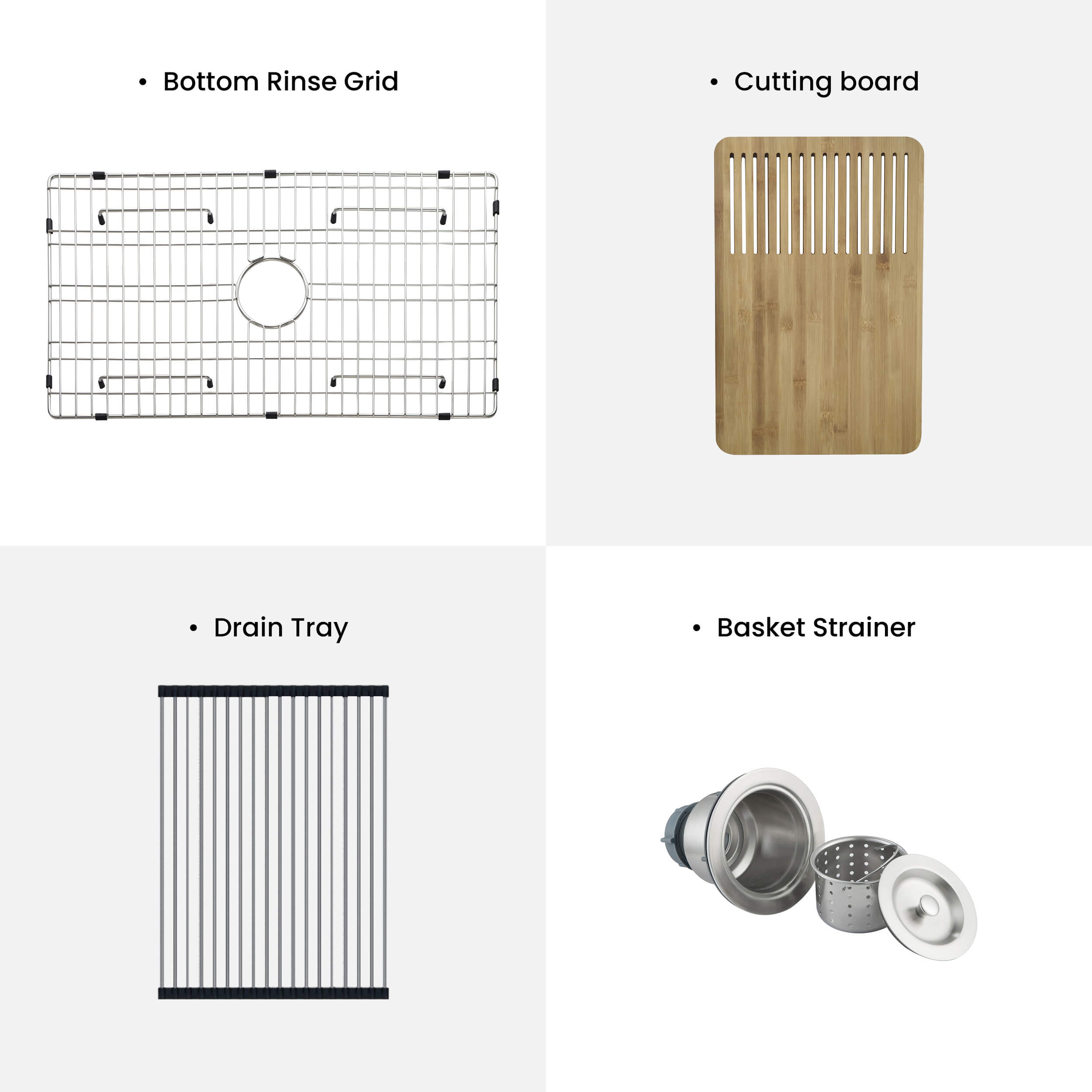 KIBI 33″ Fireclay Kitchen Farmhouse Workstation Sink Pure Series K2-SF33T