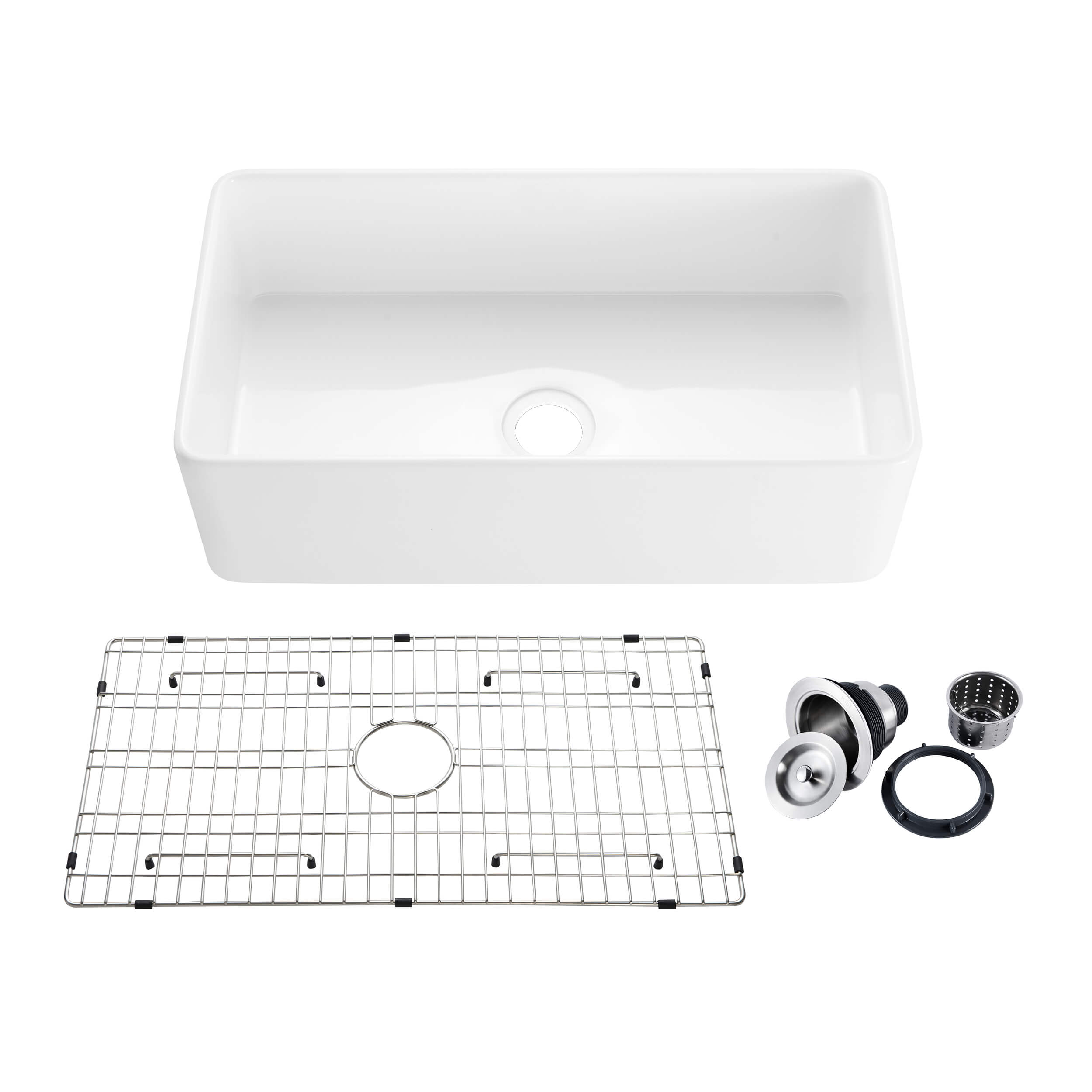 KIBI 33″ Fireclay Farmhouse Kitchen Sink Pure Series K2-SF33