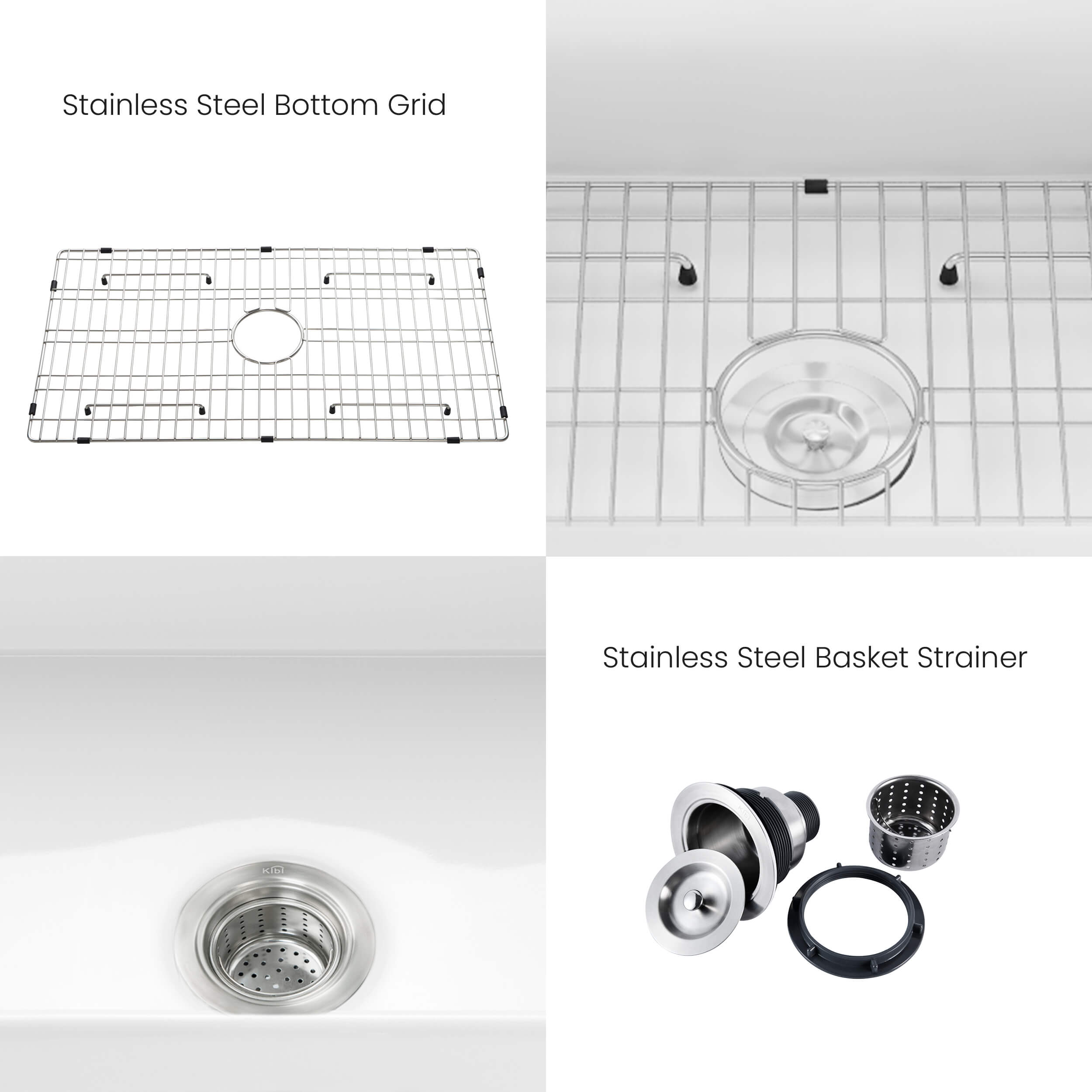 KIBI 33″ Fireclay Farmhouse Kitchen Sink Pure Series K2-SF33