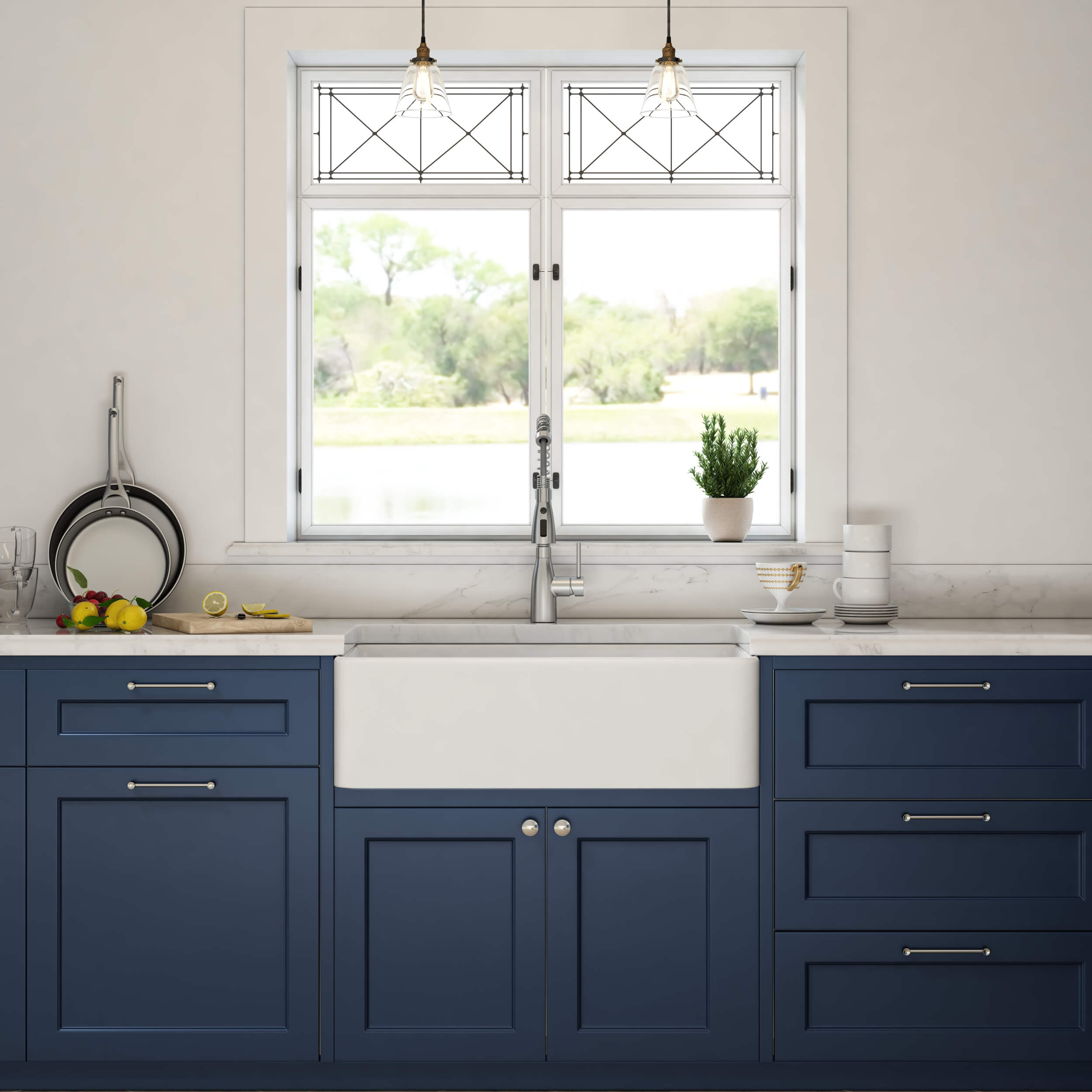 KIBI 33″ Fireclay Farmhouse Kitchen Sink Pure Series K2-SF33