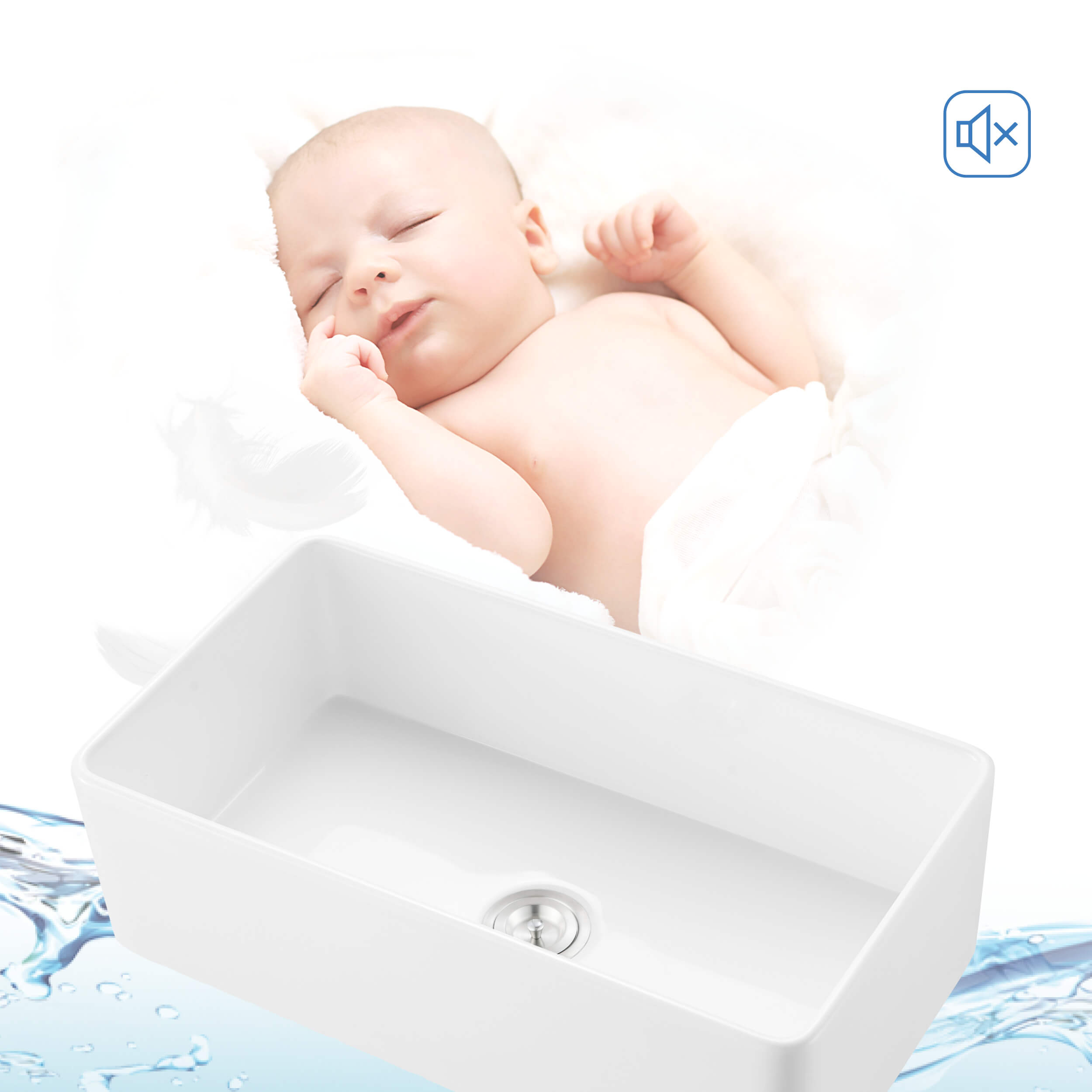 KIBI 33″ Fireclay Farmhouse Kitchen Sink Pure Series K2-SF33