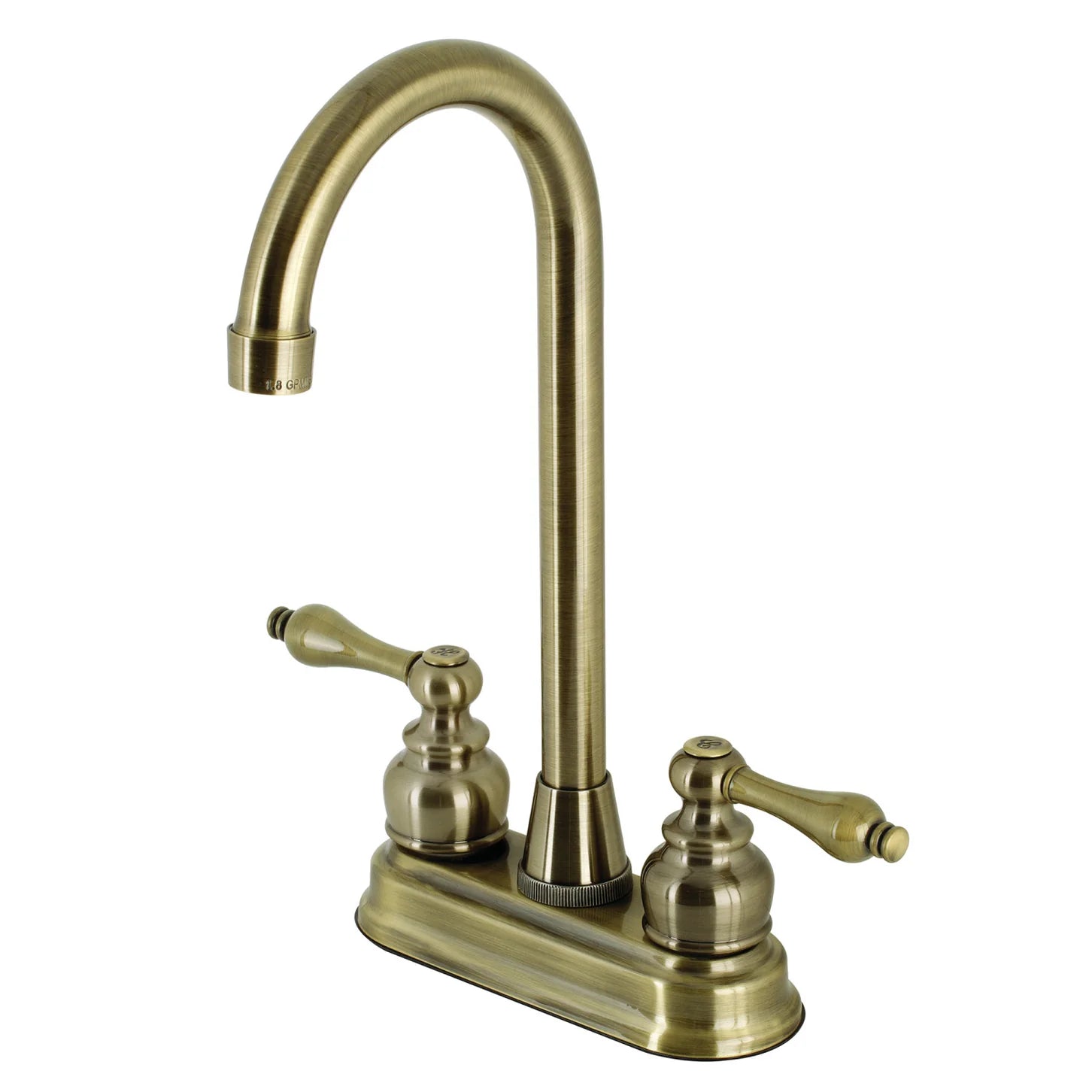Kingston - Bar Faucets - Victorian KB49AL Two-Handle 2-Hole Deck Mount Bar Faucet