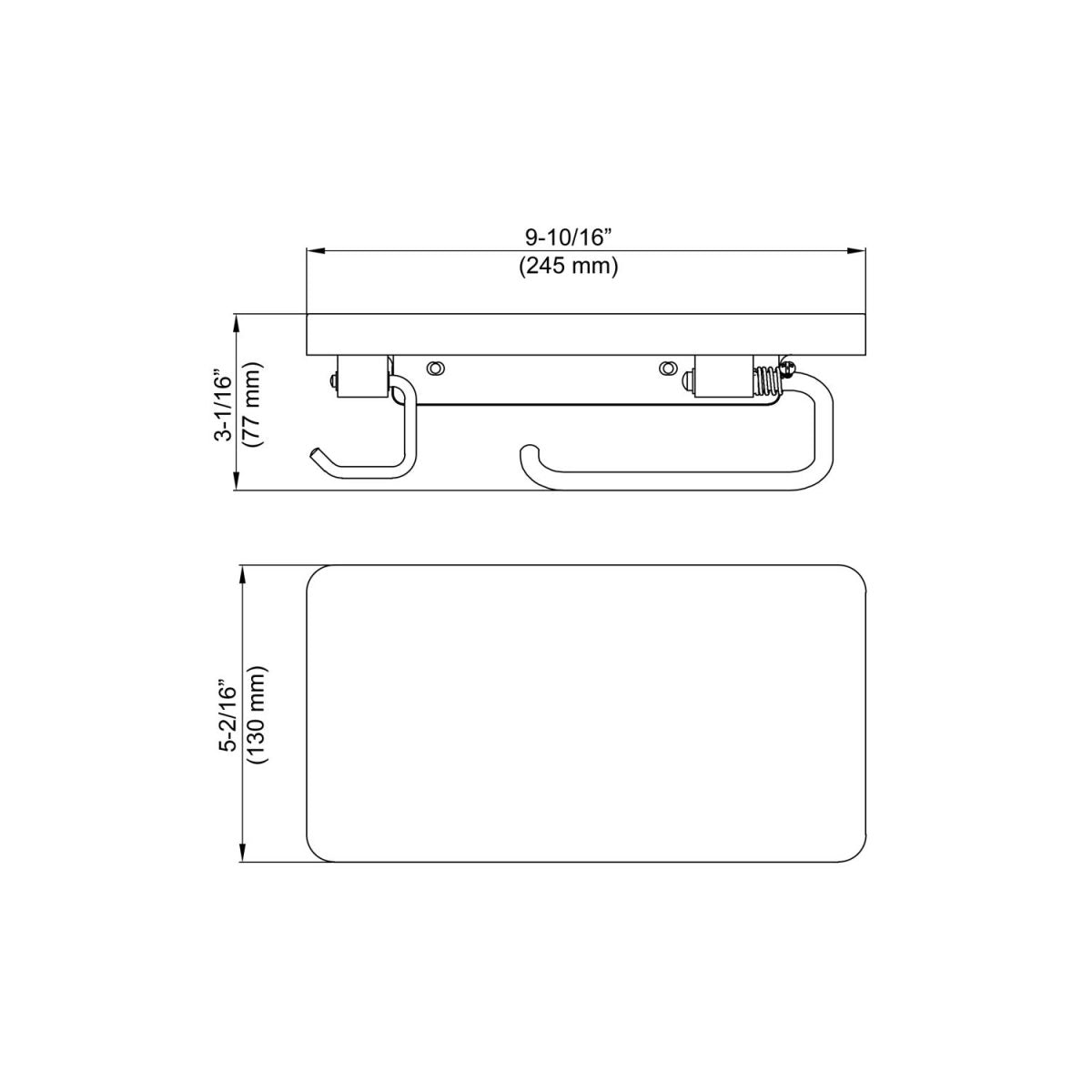 KIBI Deco Tissue Holder With Shelf - KBA1207