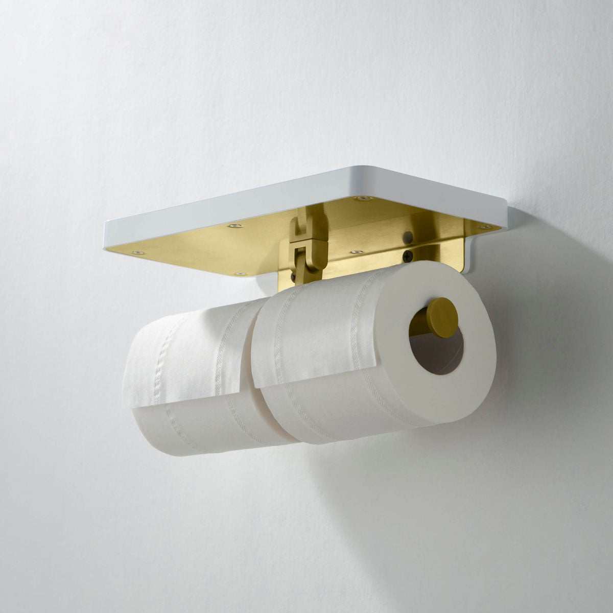 KIBI Deco Double Tissue Holder With Shelf - KBA1208