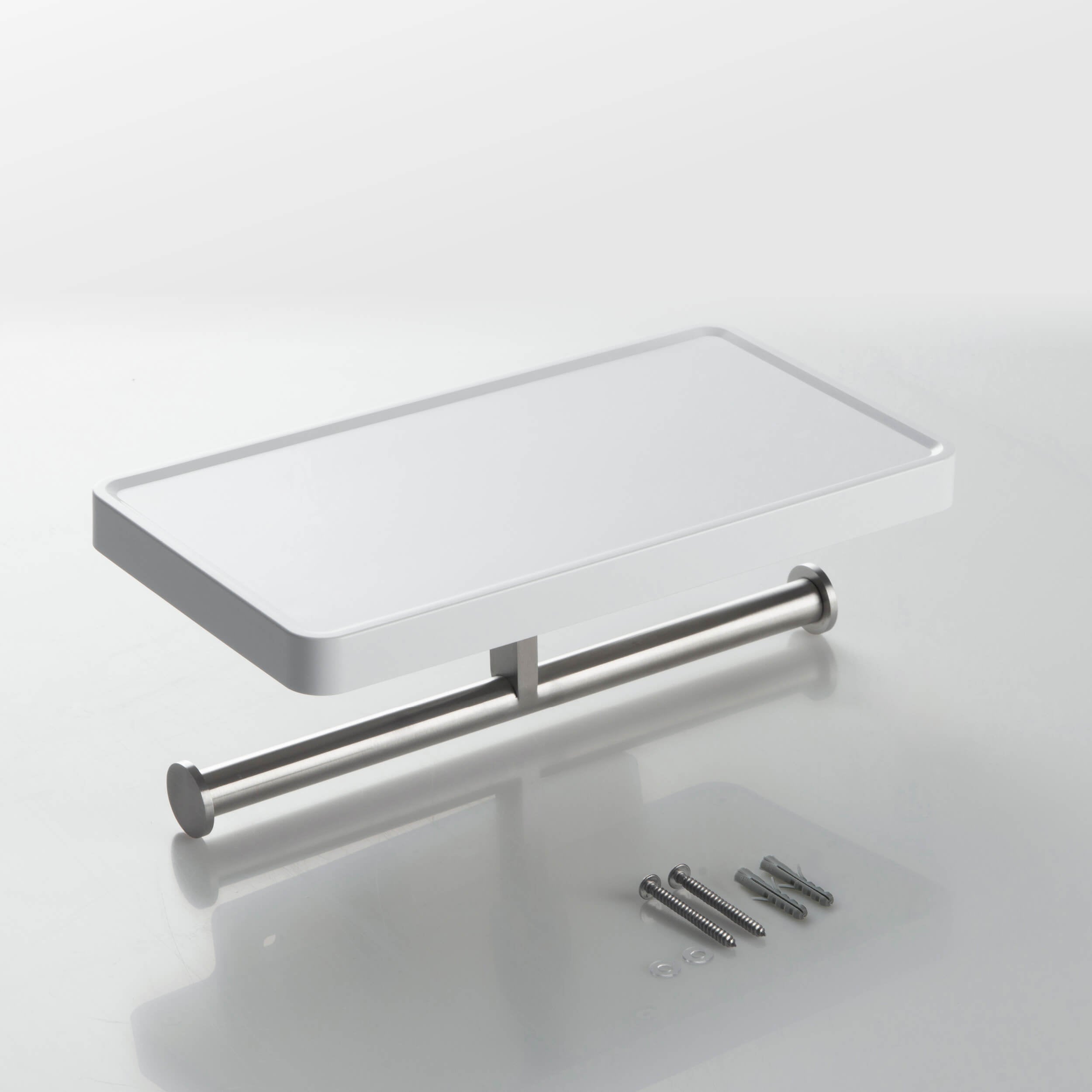 KIBI Deco Double Tissue Holder With Shelf - KBA1208