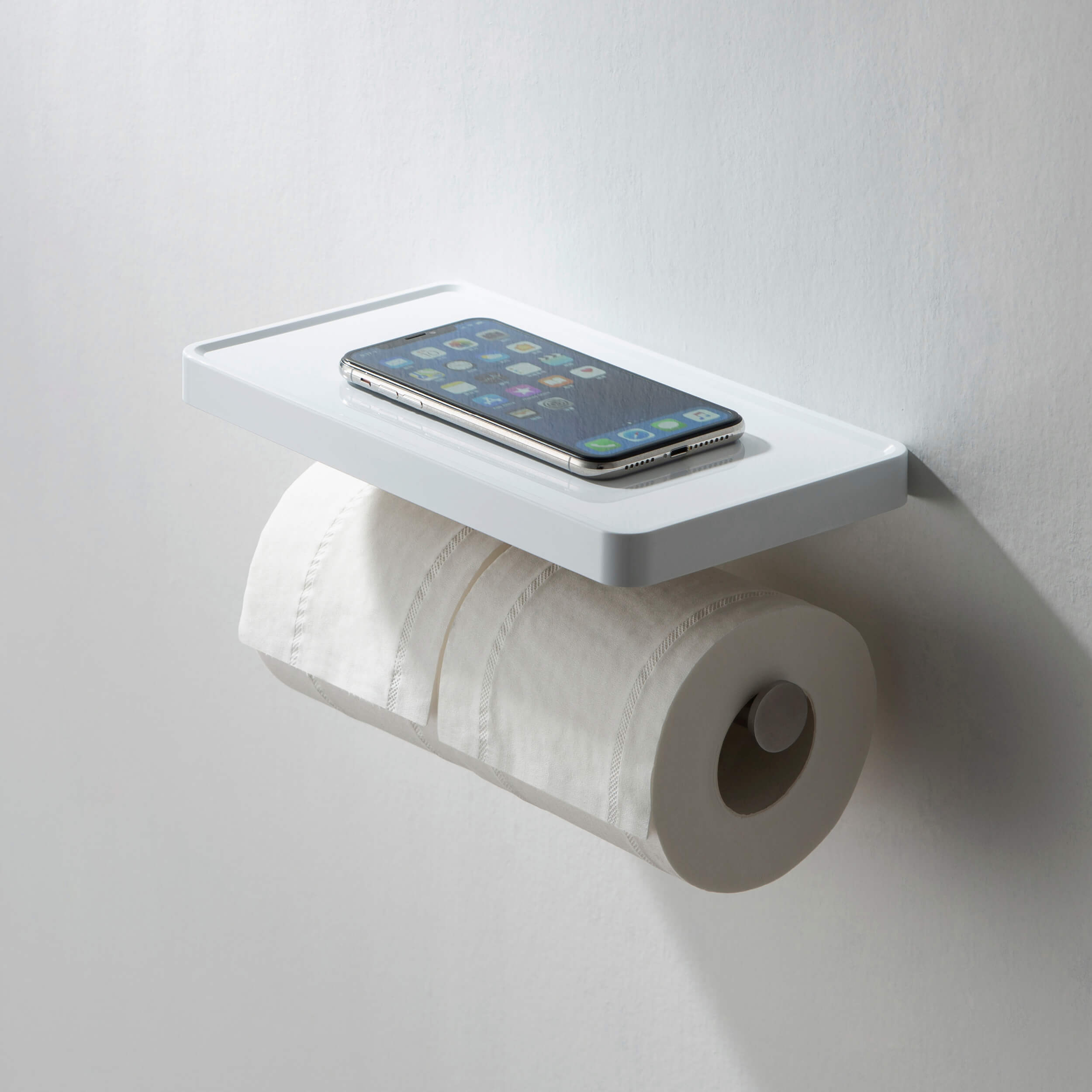 KIBI Deco Double Tissue Holder With Shelf - KBA1208