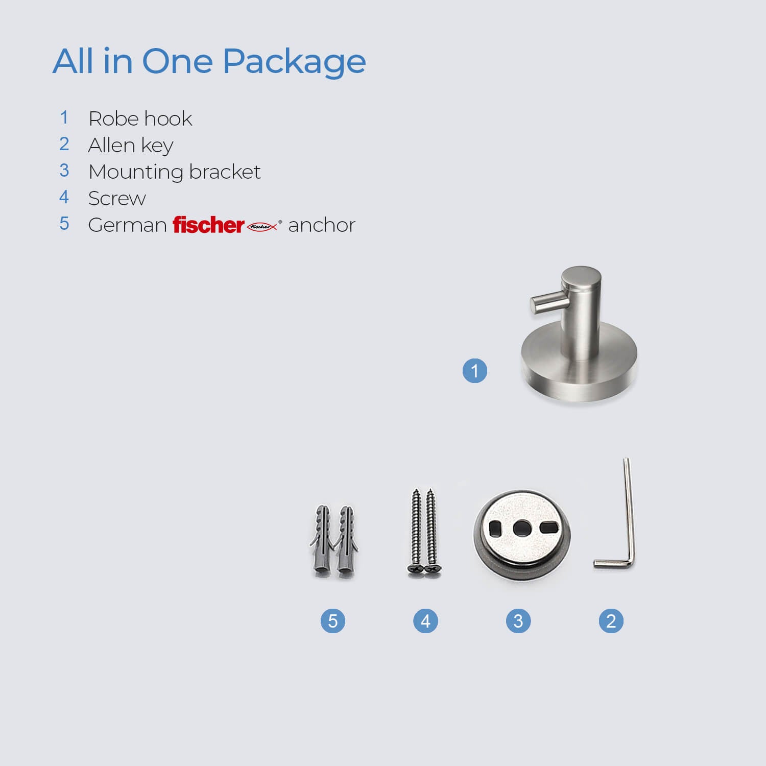 KIBI Circular Bathroom Robe Hook – KBA1401