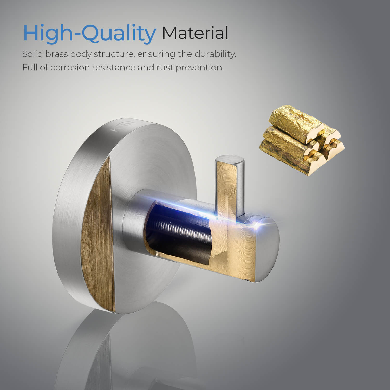 KIBI Circular Bathroom Robe Hook – KBA1401