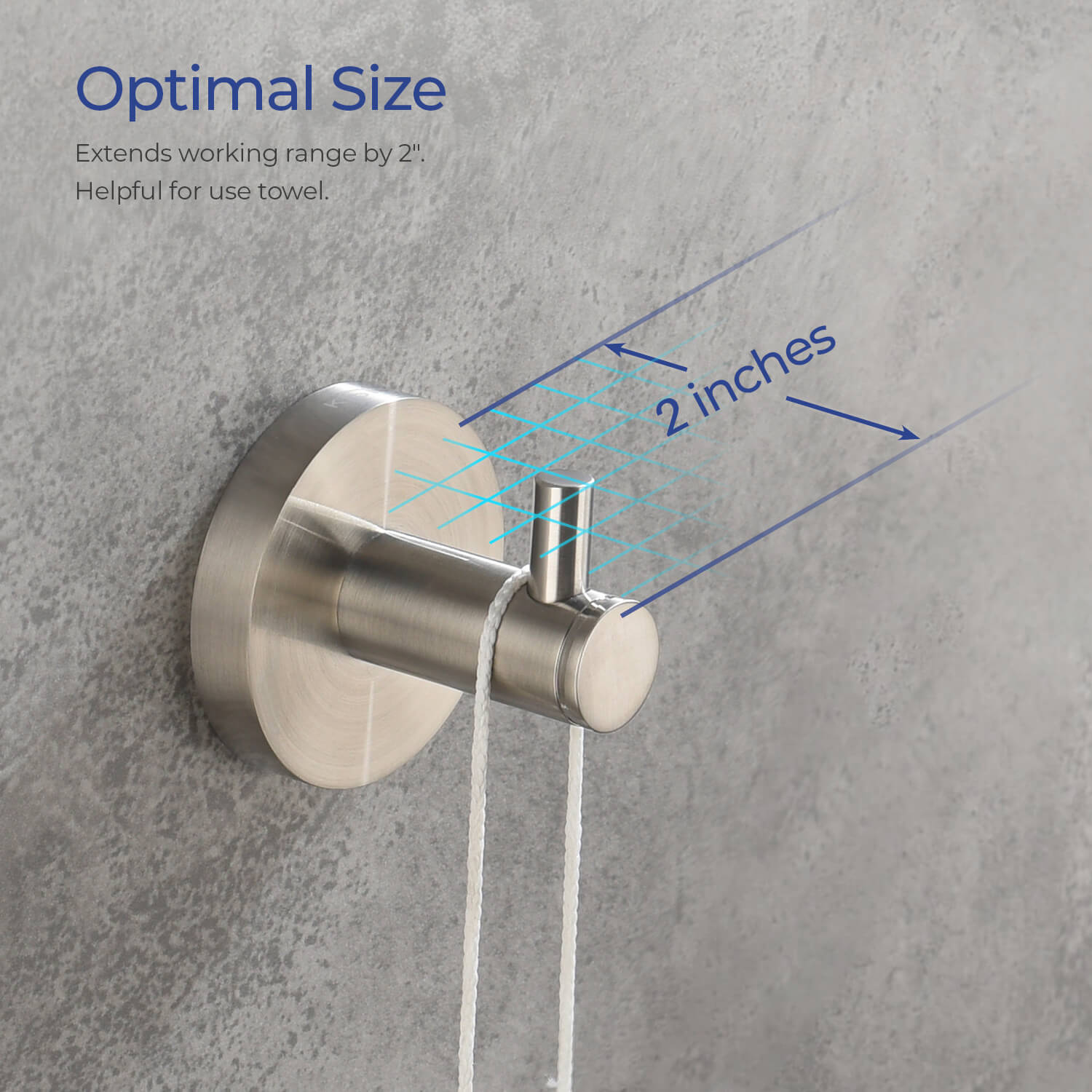 KIBI Circular Bathroom Robe Hook – KBA1401