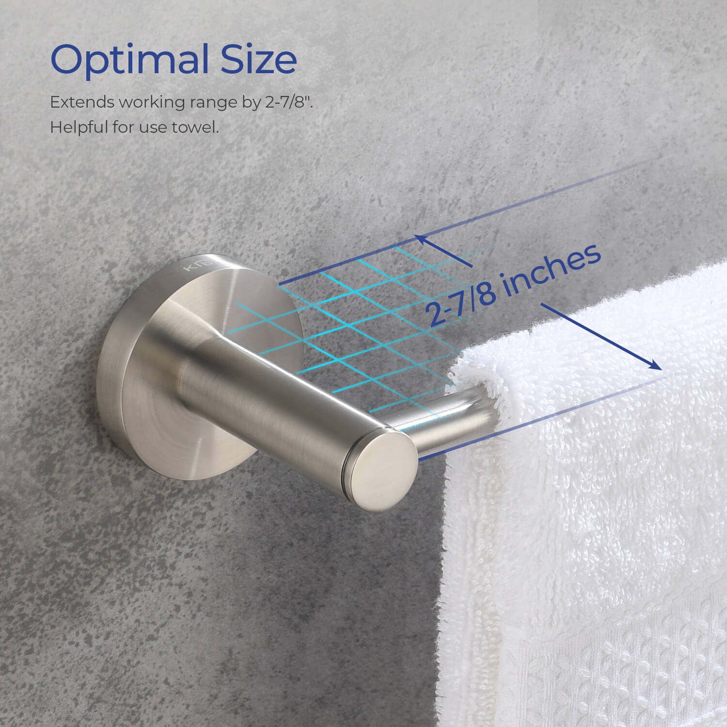 KIBI Circular 10″ Bathroom Towel Bar – KBA1403