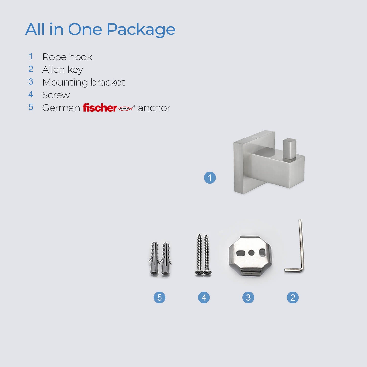 KIBI Cube Bathroom Robe Hook – KBA1501