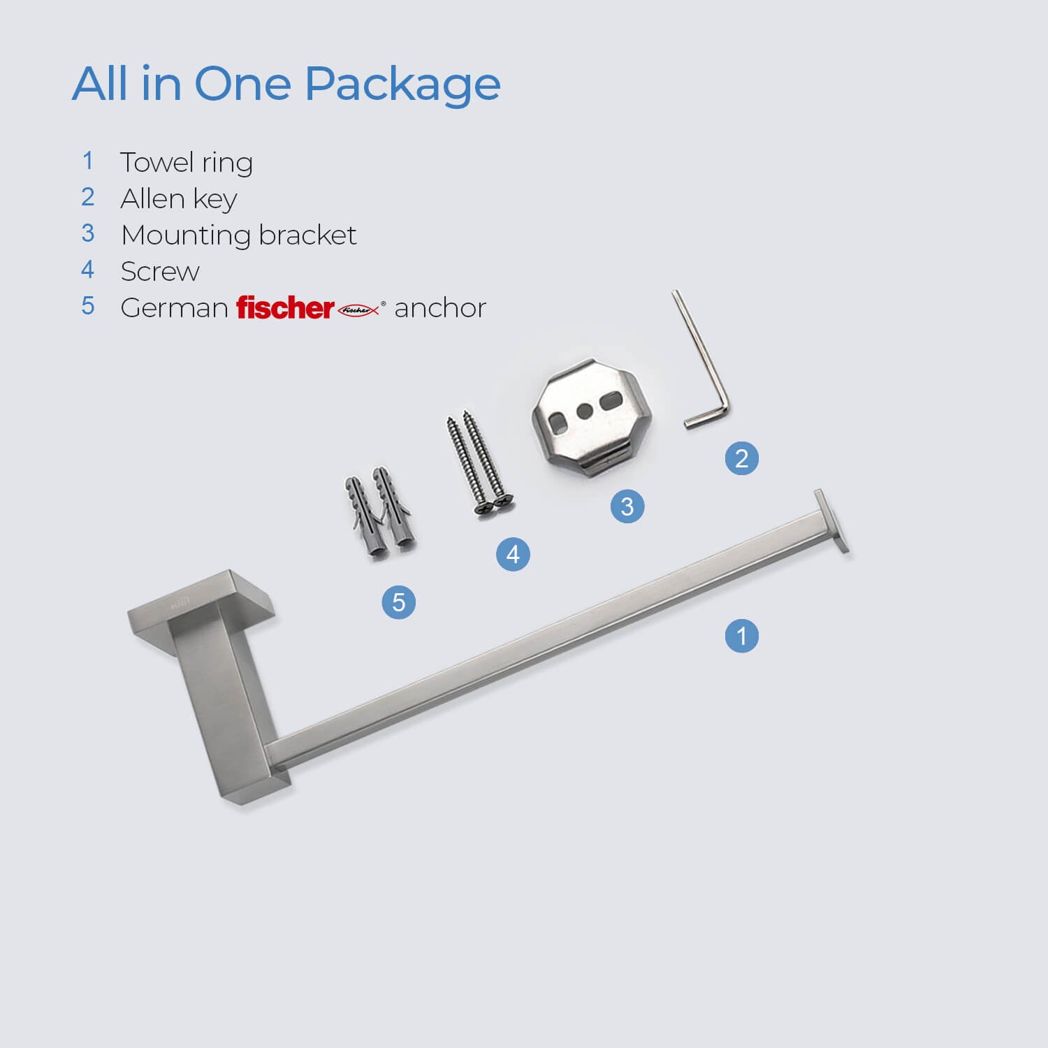 KIBI Cube 10″ Bathroom Towel Bar – KBA1503