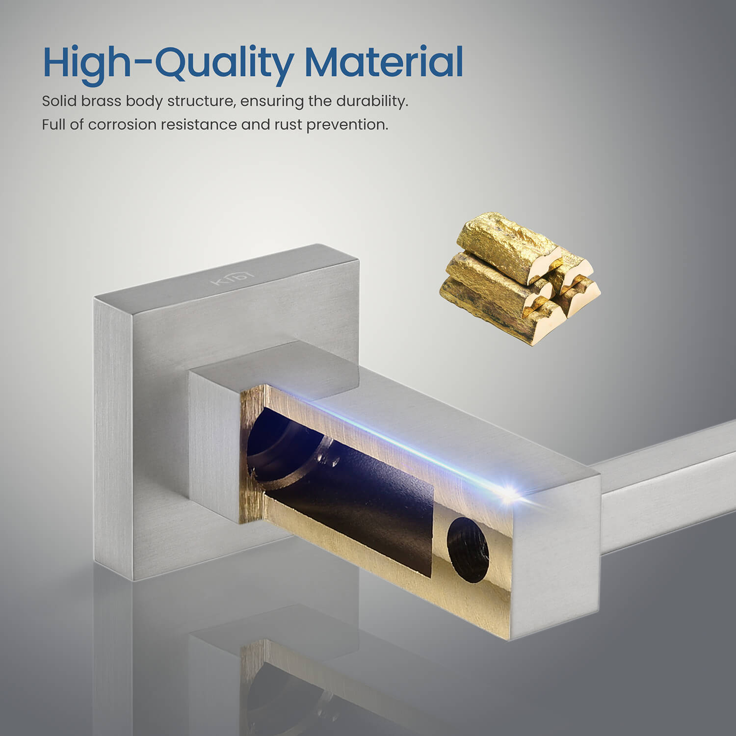 KIBI Cube Bathroom 18″ Towel Bar – KBA1507