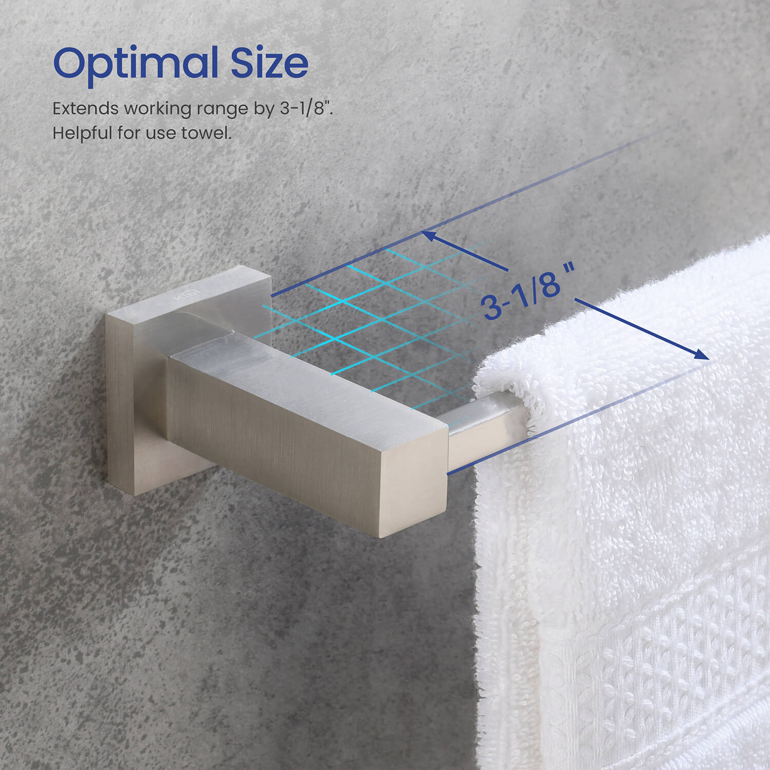 KIBI Cube Bathroom 18″ Towel Bar – KBA1507