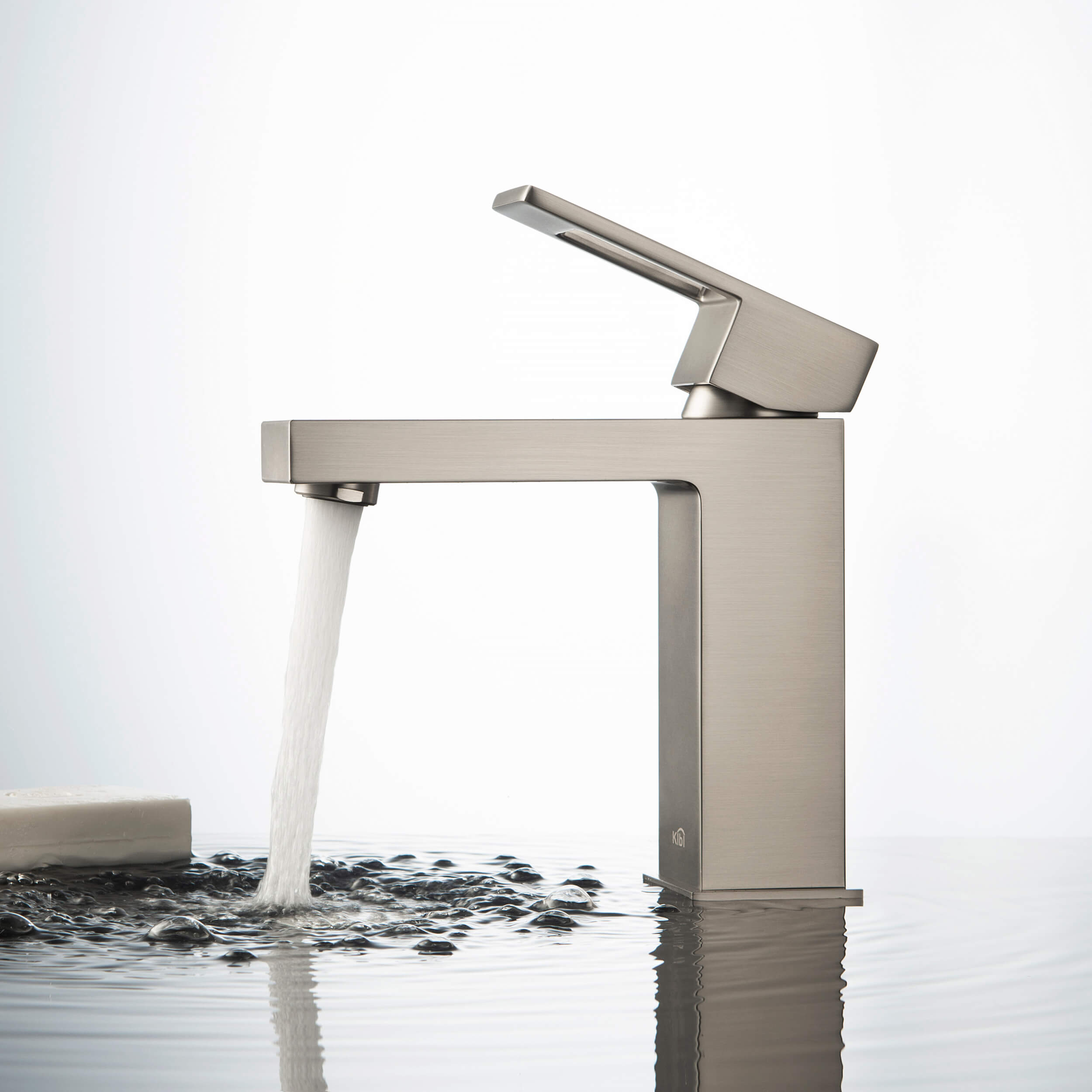 KIBI Cubic Brass Single Handle Bathroom Vanity Faucet, Lavatory Faucet – KBF1002