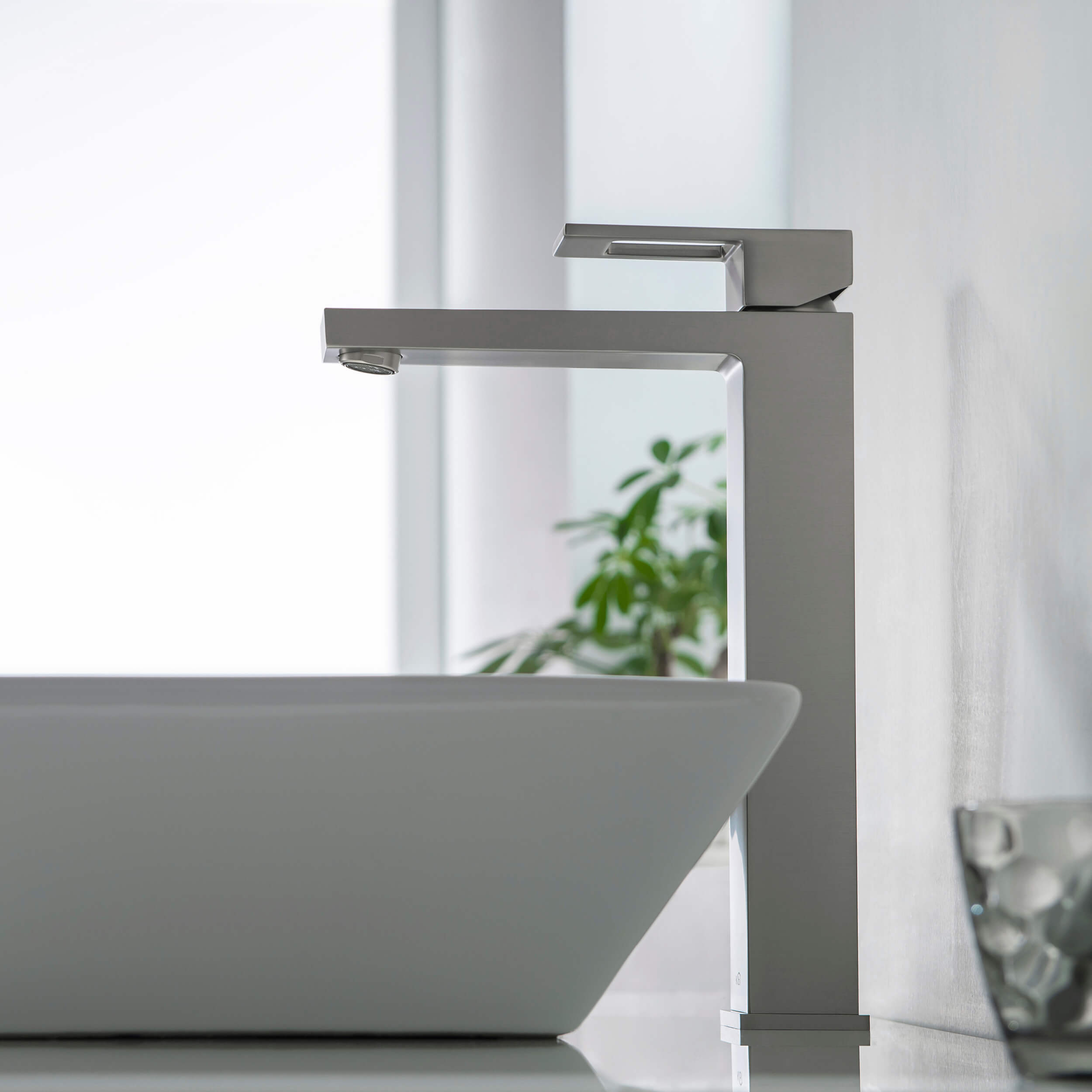 KIBI Cubic Brass Single Handle Bathroom Vessel Faucet – KBF1003