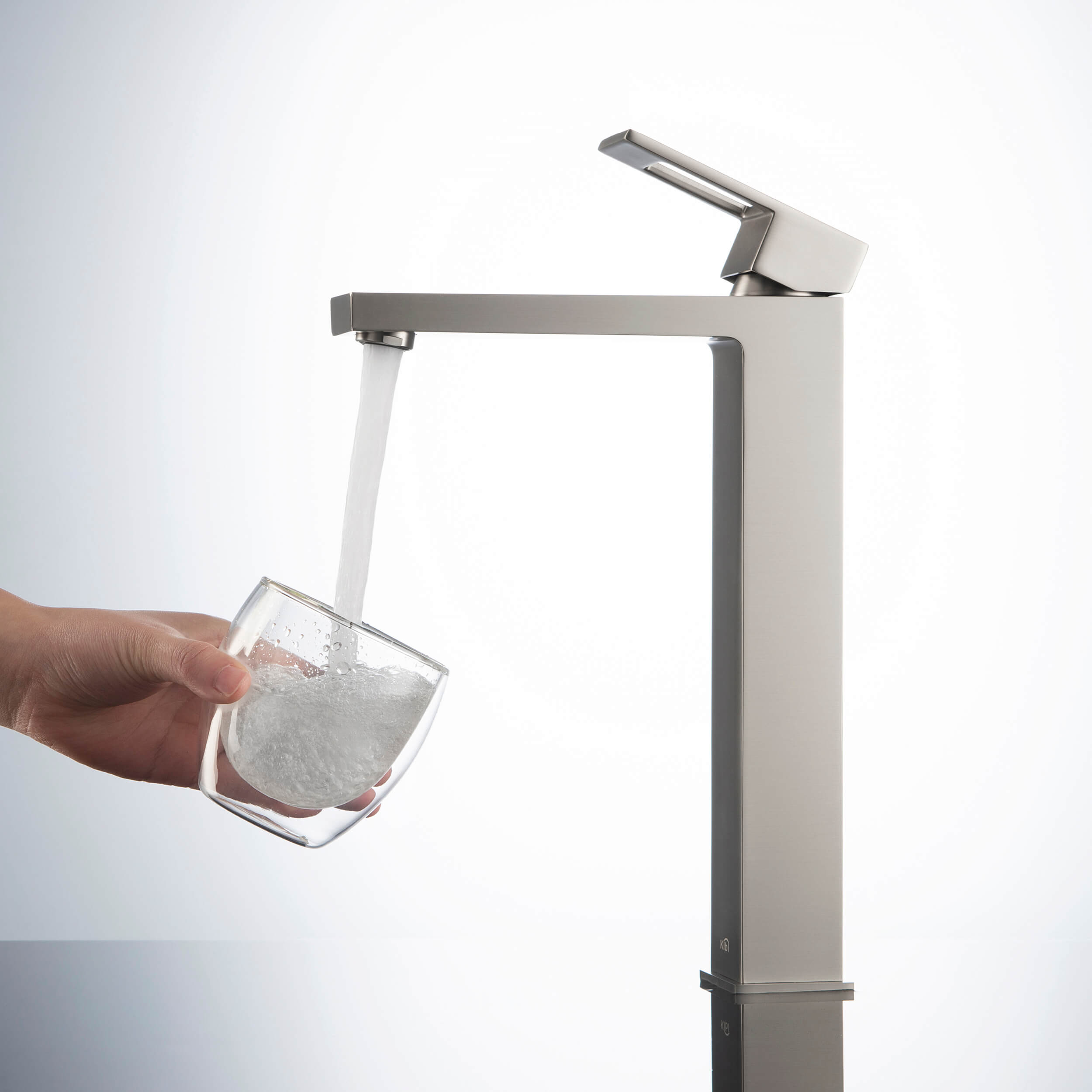 KIBI Cubic Brass Single Handle Bathroom Vessel Faucet – KBF1003