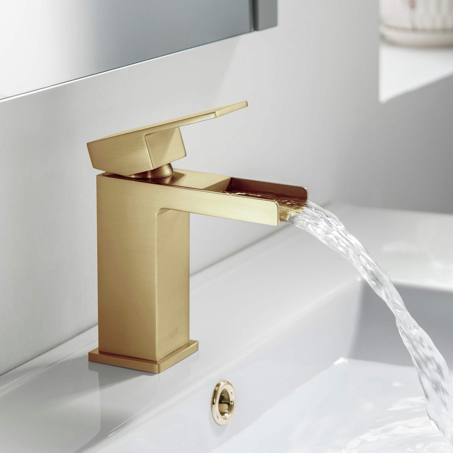 KIBI Waterfall Brass Single Handle Bathroom Vanity Faucet – KBF1004