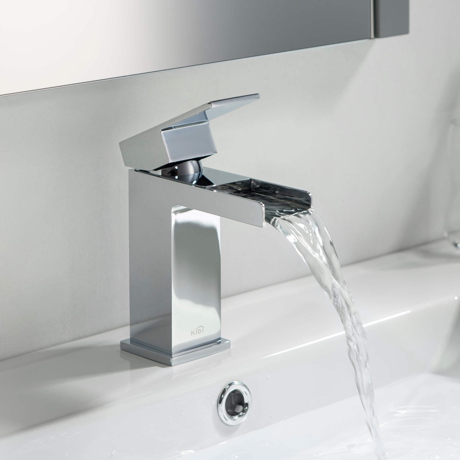KIBI Waterfall Brass Single Handle Bathroom Vanity Faucet – KBF1004