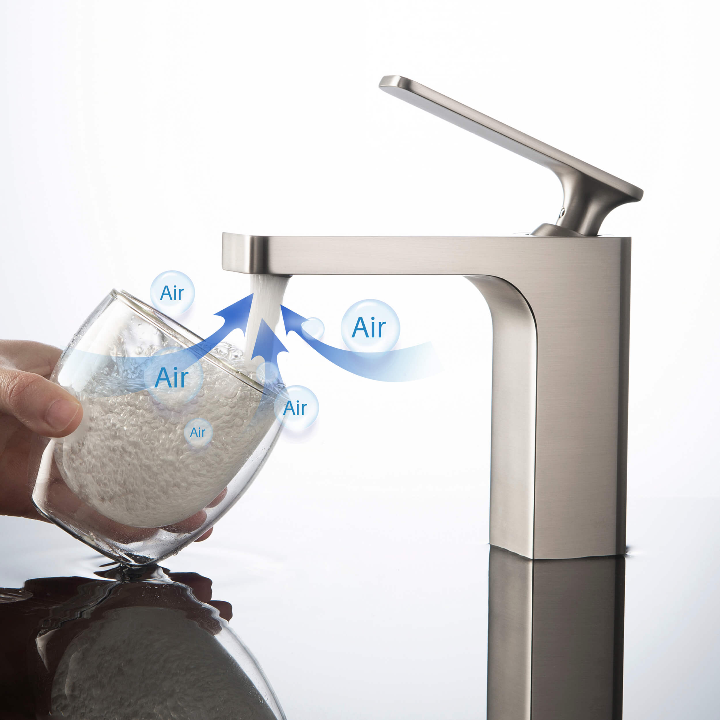 KIBI Infinity Brass Single Handle Bathroom Vanity Faucet – KBF1006