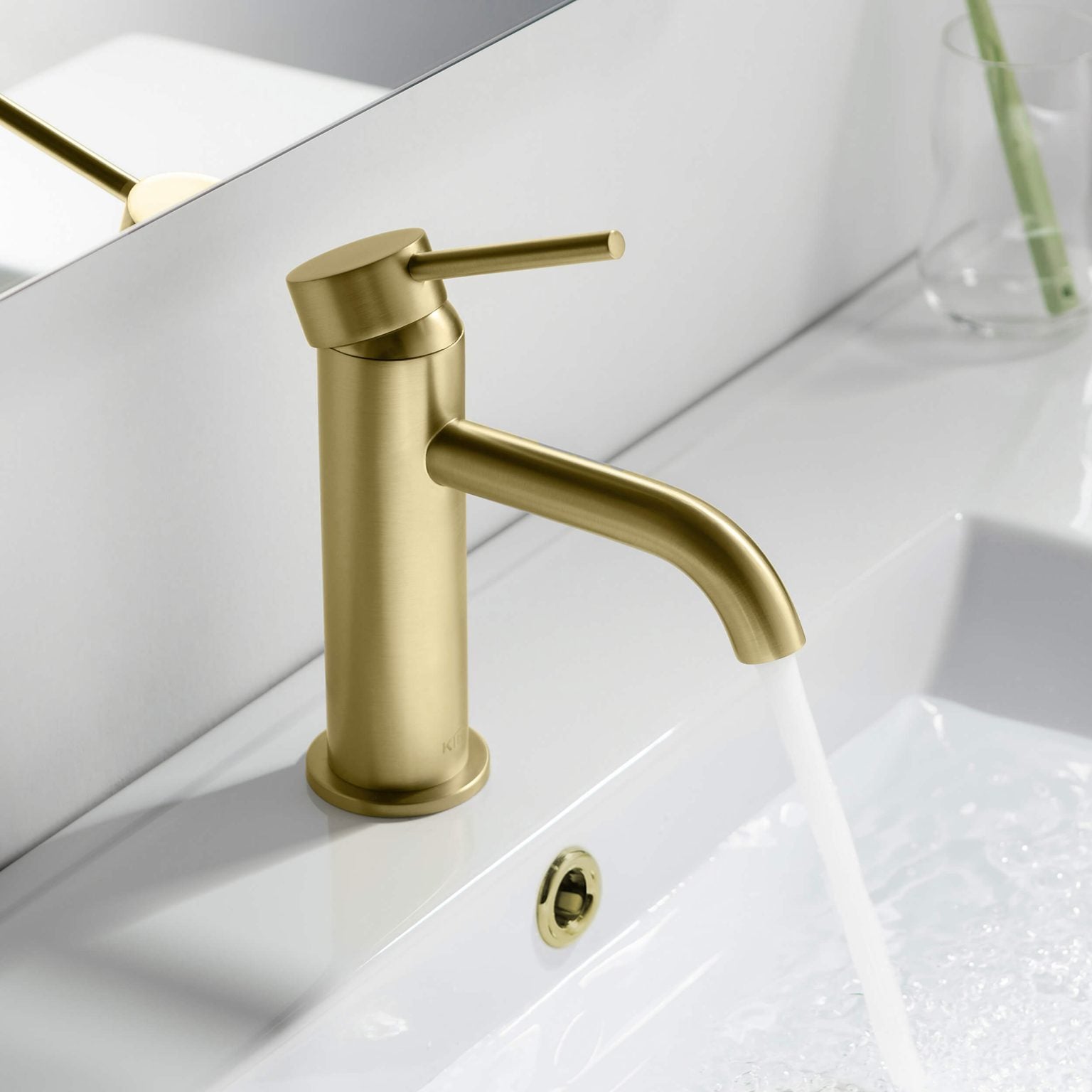 KIBI Circular Brass Single Handle Bathroom Vanity Faucet – KBF1008