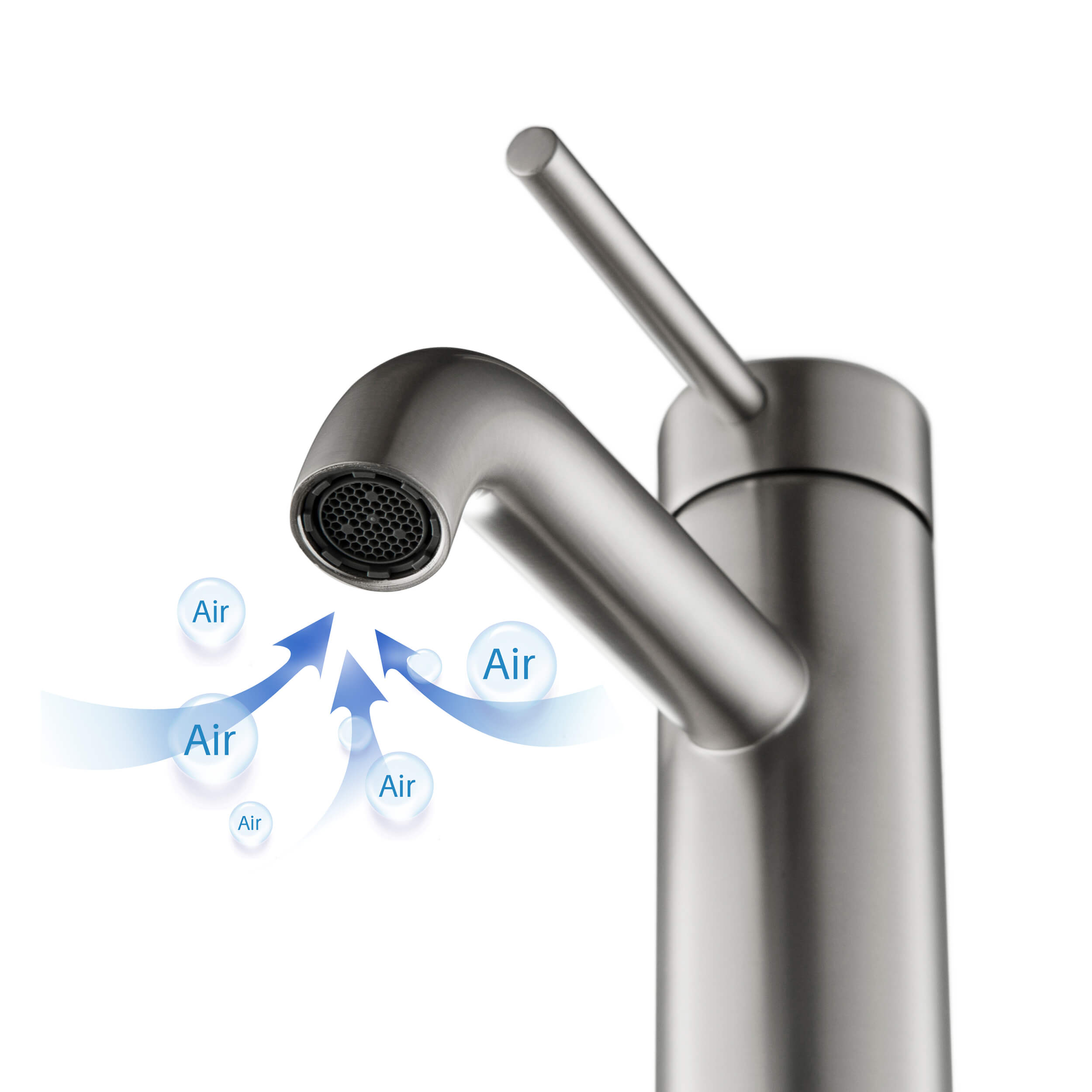 KIBI Circular Brass Single Handle Bathroom Vanity Faucet – KBF1008