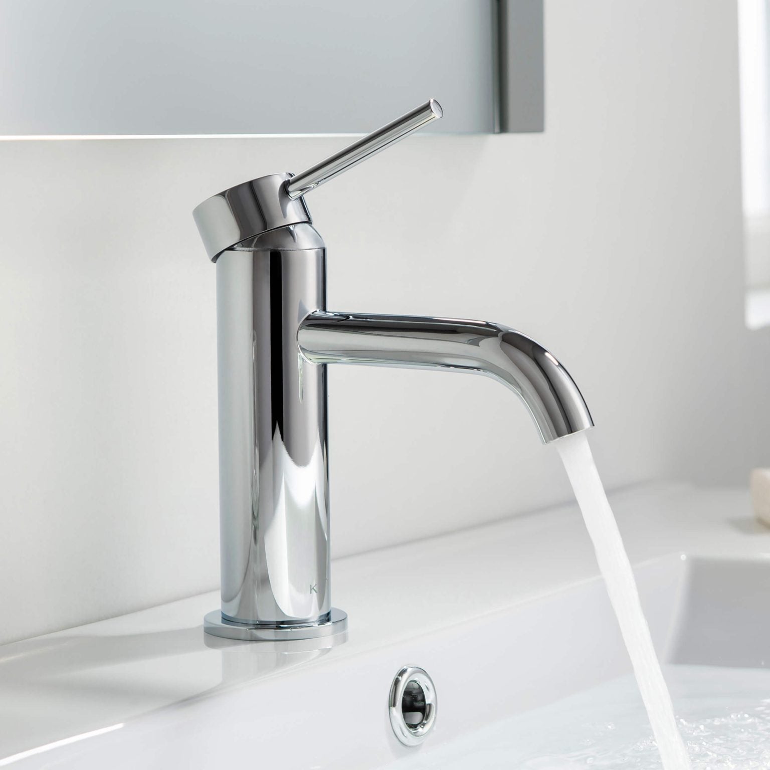 KIBI Circular Brass Single Handle Bathroom Vanity Faucet – KBF1008