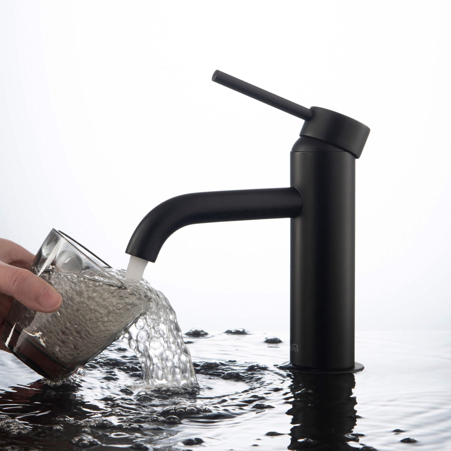 KIBI Circular Brass Single Handle Bathroom Vanity Faucet – KBF1008