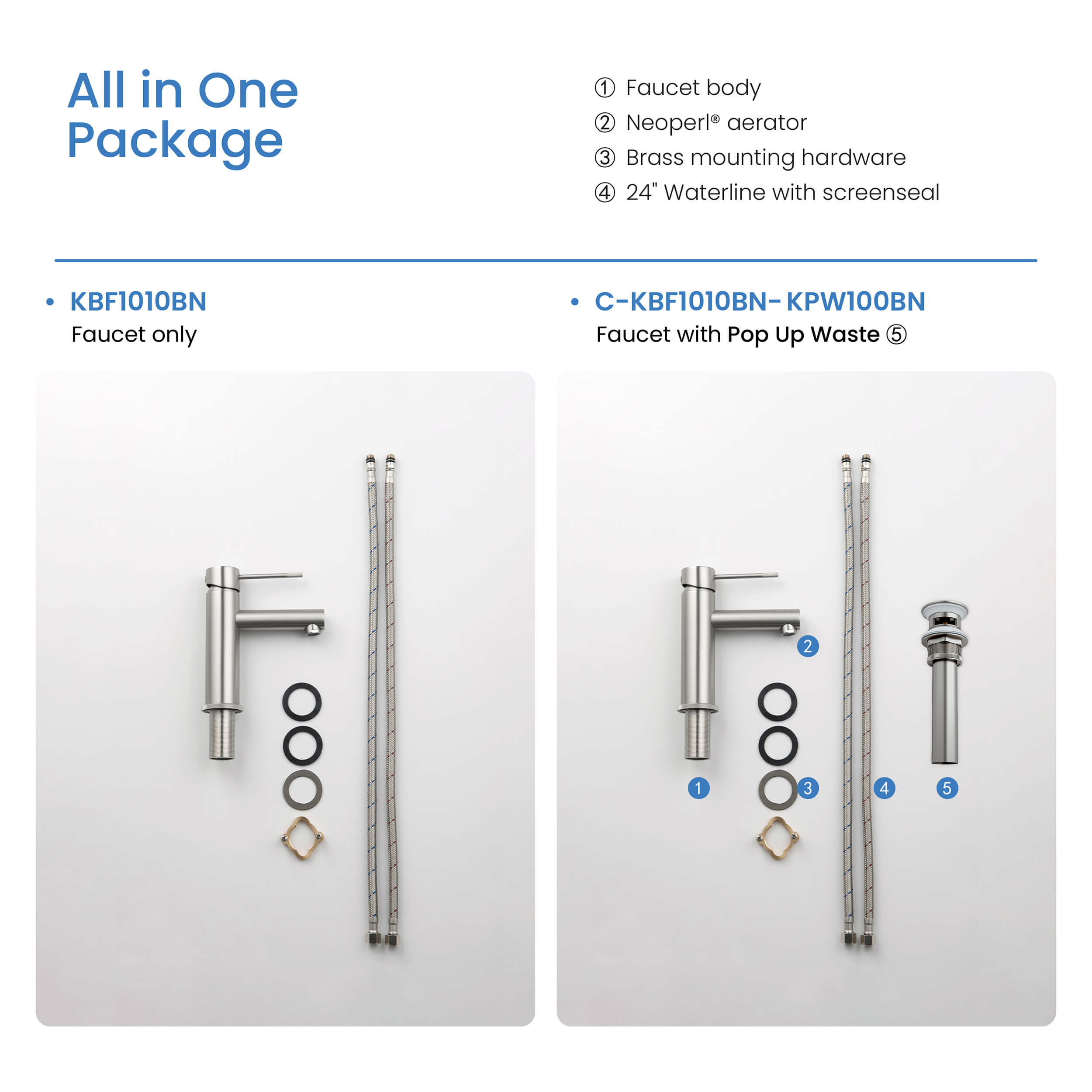 KIBI Circular X Brass Single Handle Bathroom Vanity Faucet – KBF1010