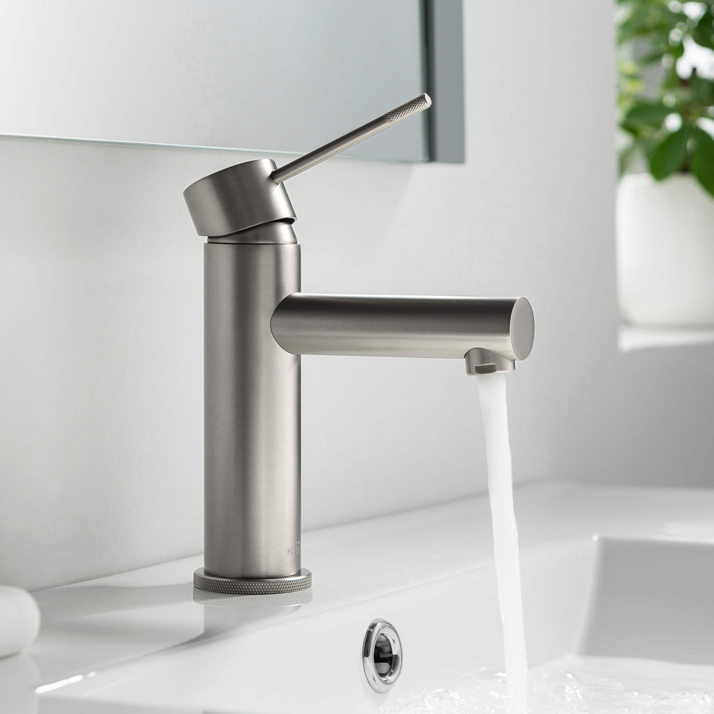 KIBI Circular X Brass Single Handle Bathroom Vanity Faucet – KBF1010