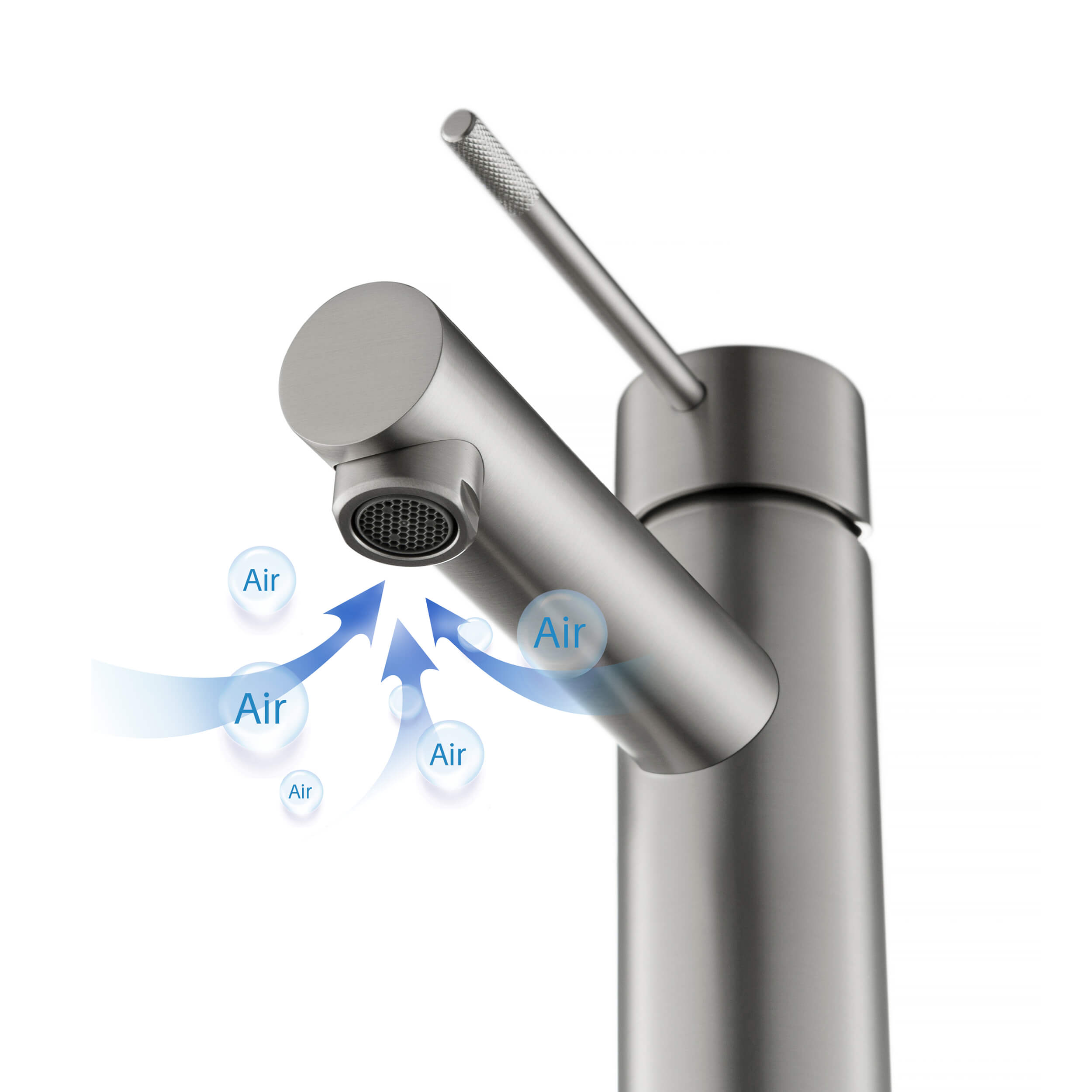 KIBI Circular X Brass Single Handle Bathroom Vanity Faucet – KBF1010