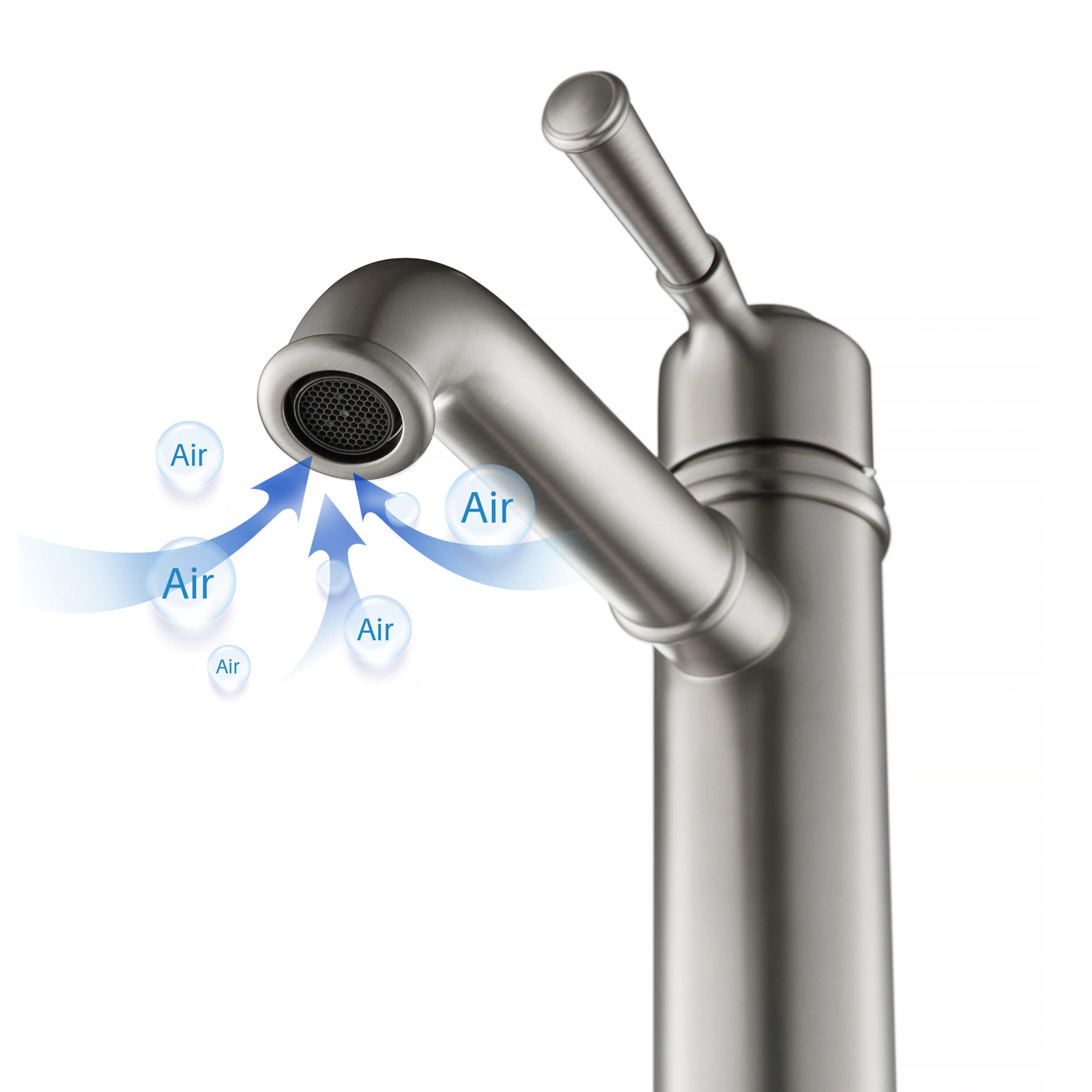 KIBI Victorian Brass Single Handle Bathroom Vessel Faucet – KBF1013