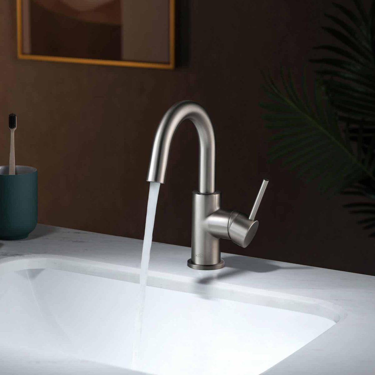 KIBI Circular Single Handle High-Arc Bathroom Faucet – KBF1021