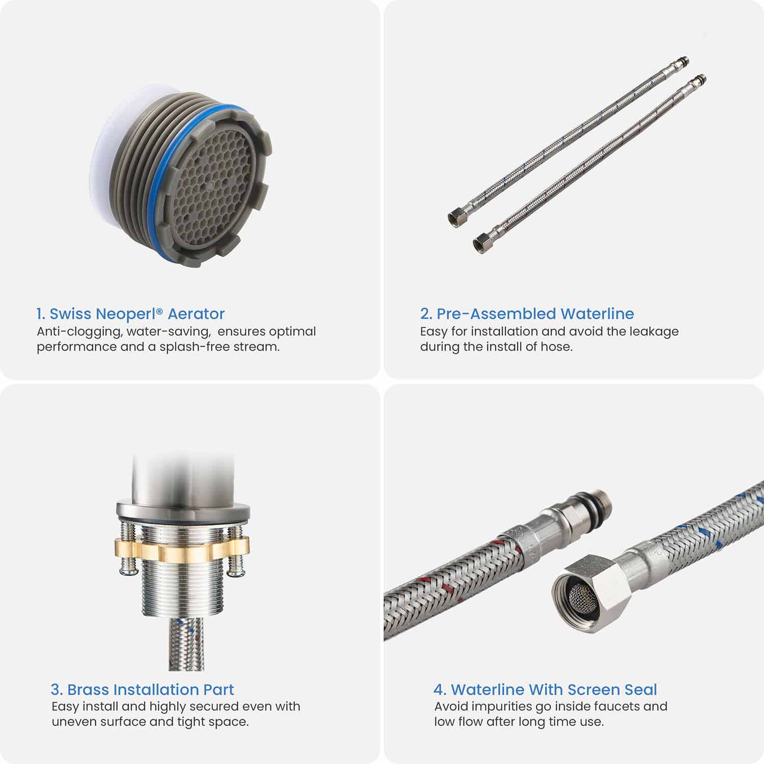 KIBI Circular Single Handle High-Arc Bathroom Faucet – KBF1021